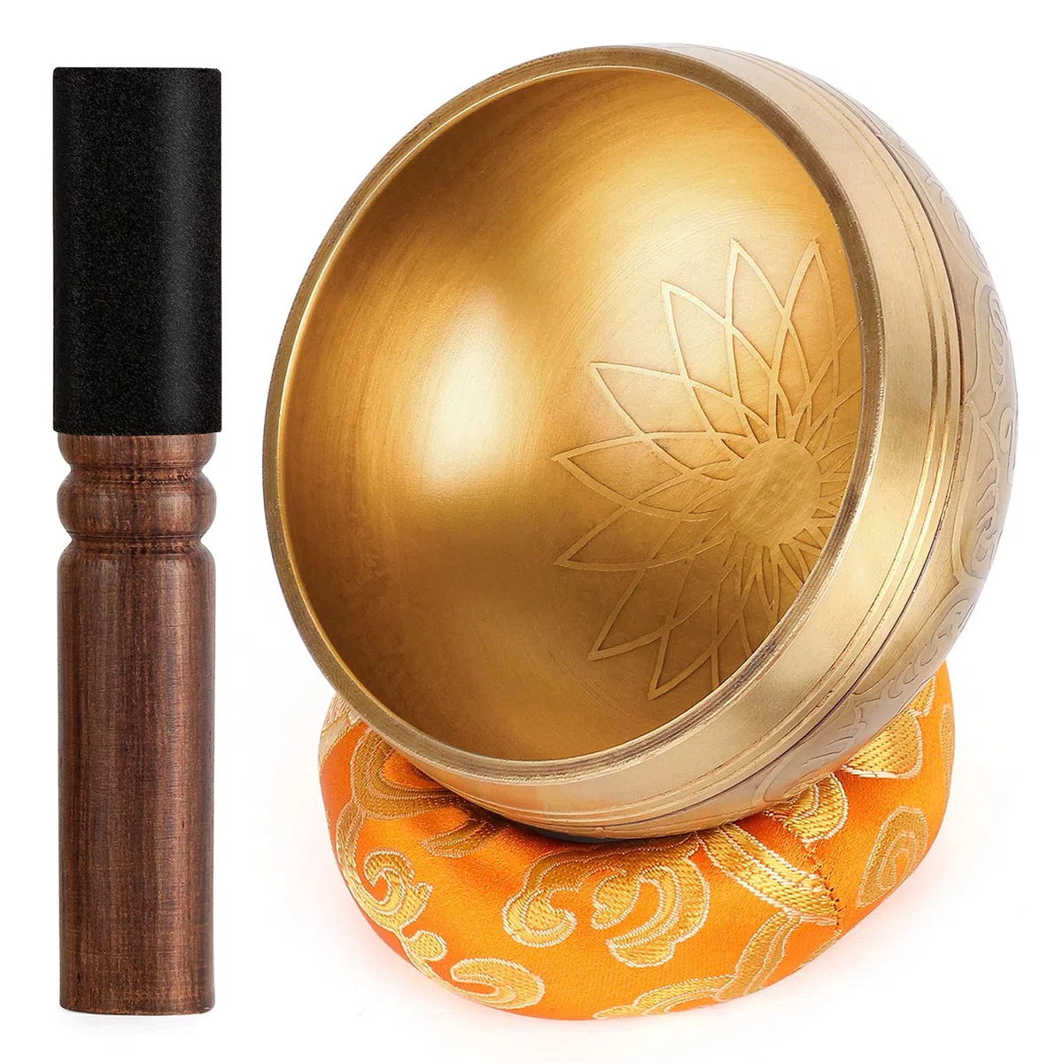 Tibetisches Klangschalen-Set – 100% handgehämmert in Nepal Klangschale für Meditation, Yoga, Chakra, Meditationszubehör, einzigartige Geschenke für Frauen, Männer (9.5 cm)