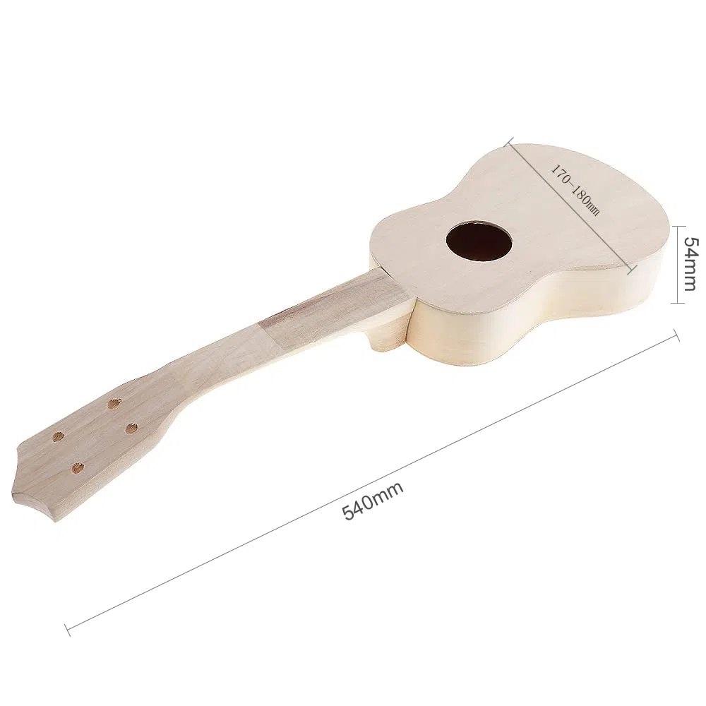 DIY Ukulele Kit - Machen Sie Ihre Eigene Sopran Hawaii Gitarre - Handarbeit Set Mit Installationswerkzeugen für Kinder