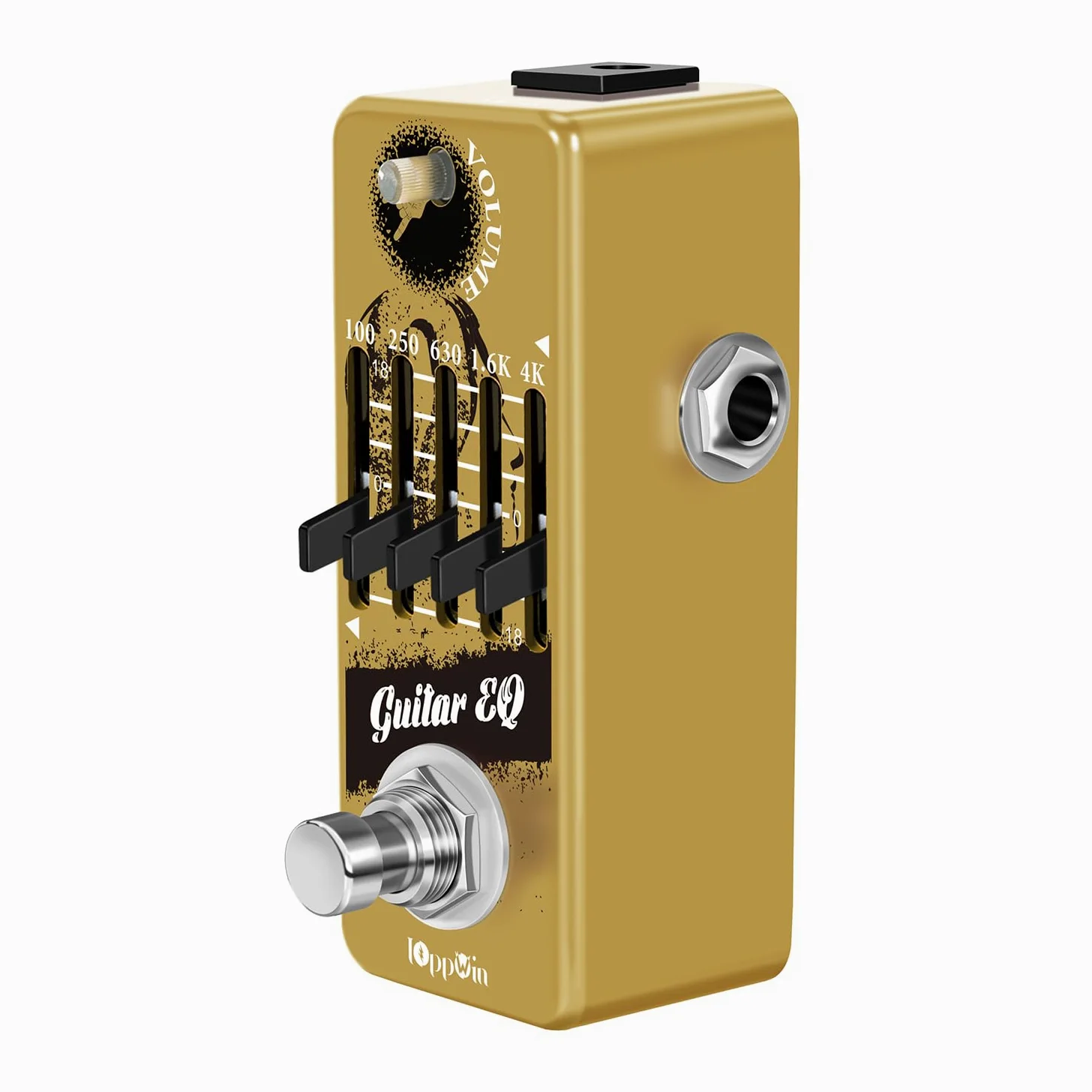 Gitarrenpedale, 5-Band Guitar Graphic Equalizer Pedal mit Master Level Control - True Bypass & Metal Shell