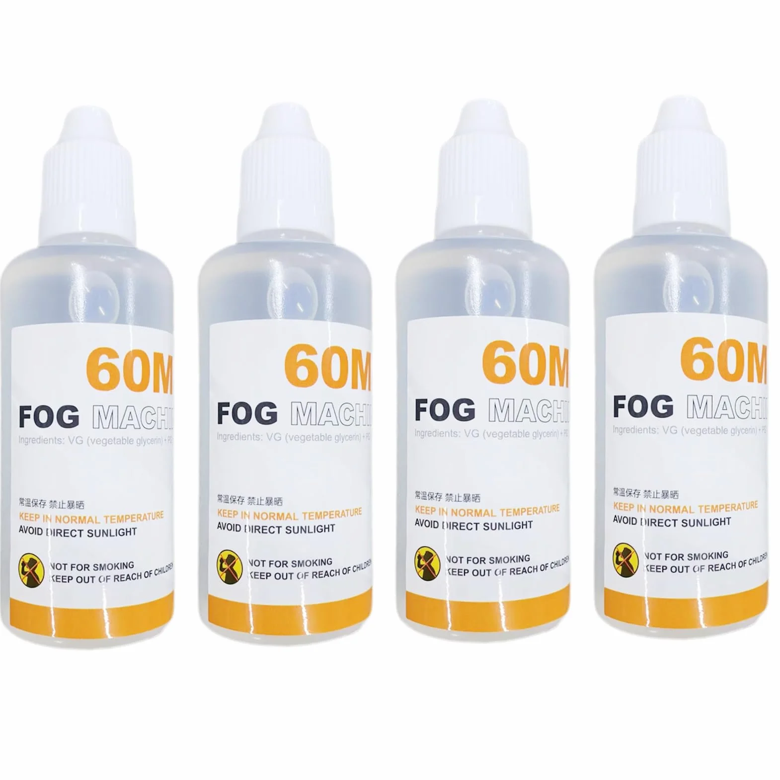 LENSGO Glycerin Propylene Glycol Mixture Nebelflüssigkeit für Smoke B/Smoke S/Smoke S MINI, Smoke K Handnebelmaschinen, 60ml Nebelflüssigkeit X4 Universal Market 99% der Handnebelmaschinen.