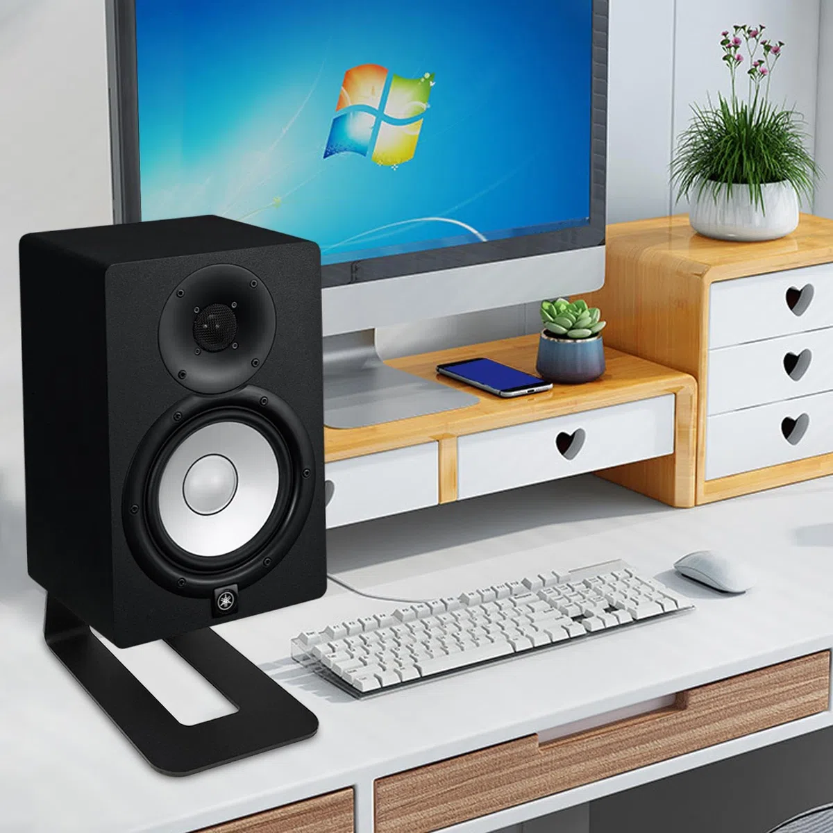 Heavy-duty Monitor Stands, Studio Monitor Riser, Vibration-proof Speaker Stands, Bookshelf Speakers, Studio Monitor Stand, Computer Gaming Desk Speaker Stand For Studio, 22x16x14cm/8.66x6.3x5.51 Zoll