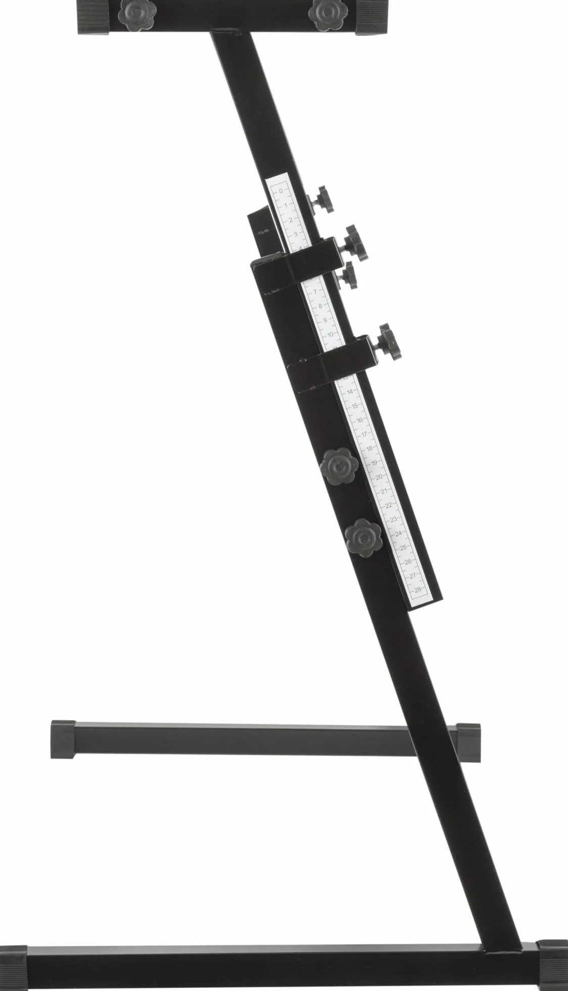 McGrey Z-Keyboardständer - Ergonomische Drehschrauben - Exakte Positionierung möglich dank integrierter Messskala - Höhenverstellbar von 55 - 83 cm - Gummierte Füße, um Kratzer im Boden zu vermeiden