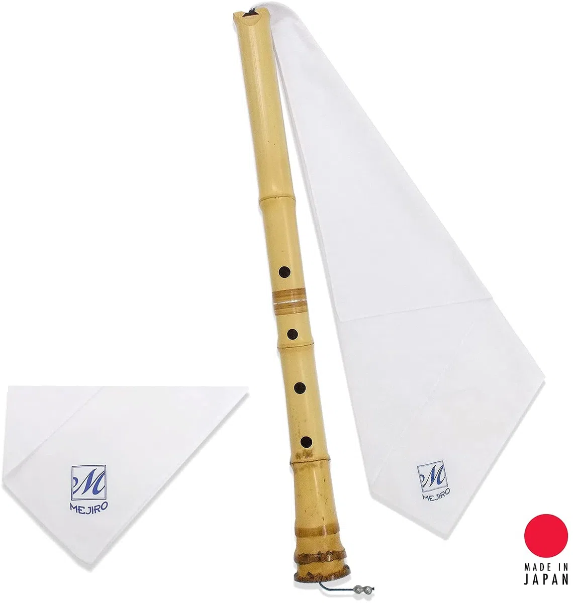 Shakuhachi Flöte Reinigungstuch Tsuyukiri/Tsuyutoshi aus Japan, Baumwolle (einfarbig)