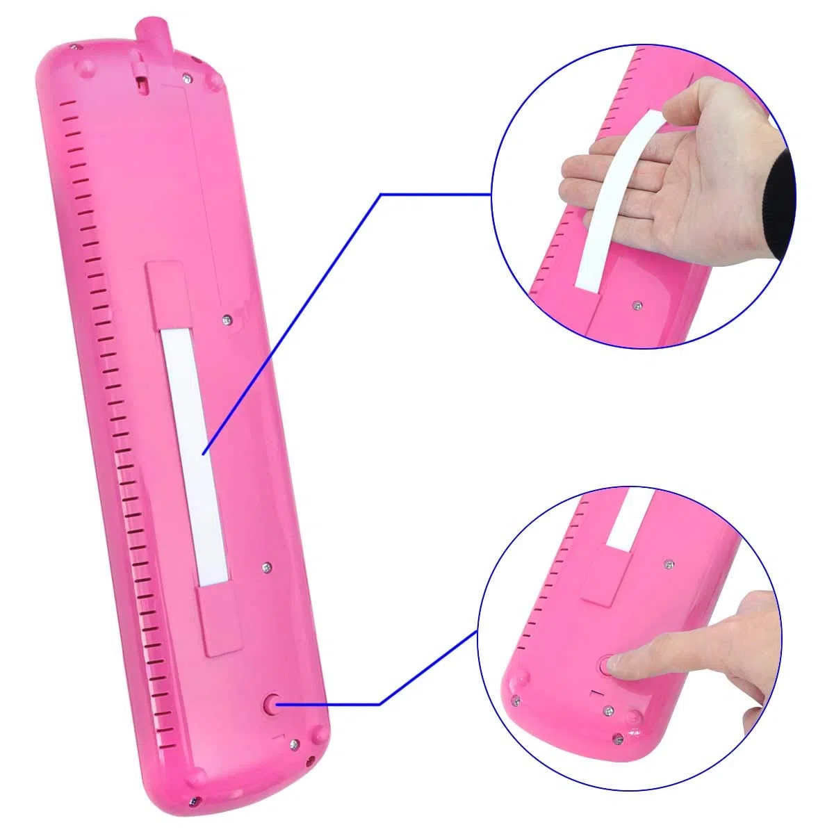 keepdrum Melodica 37 Tasten mit Tasche Pink Rosa