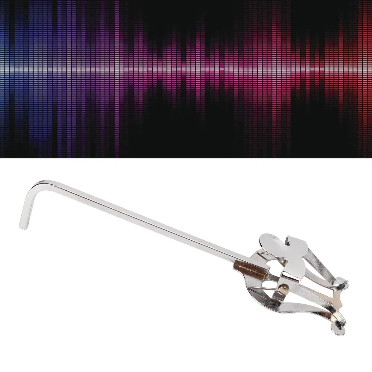 Altsaxophon Notenständer, Metall Blaskapelle Saxophonleier Tragbarer Notenständer Clips Seitenhalter Marschgabel Saxophon Clipständer Musik Leierhalter Notenleier Halter für Musikblatt Marching Band