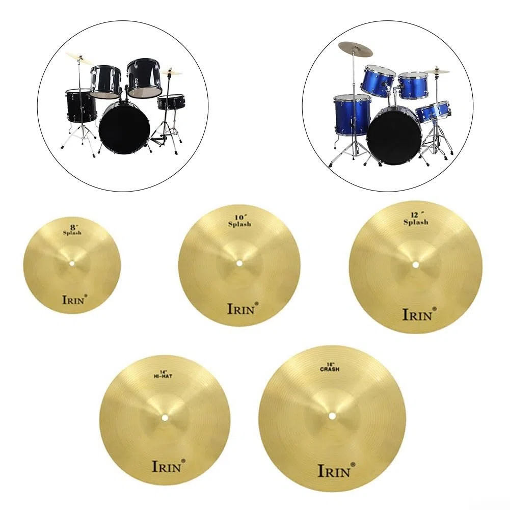 SPORTARC Brass Cymbals Percussion Splash Crash Hi-Hat Becken Frame Drum Becken für Anfänger Profispieler 12", 1401009410