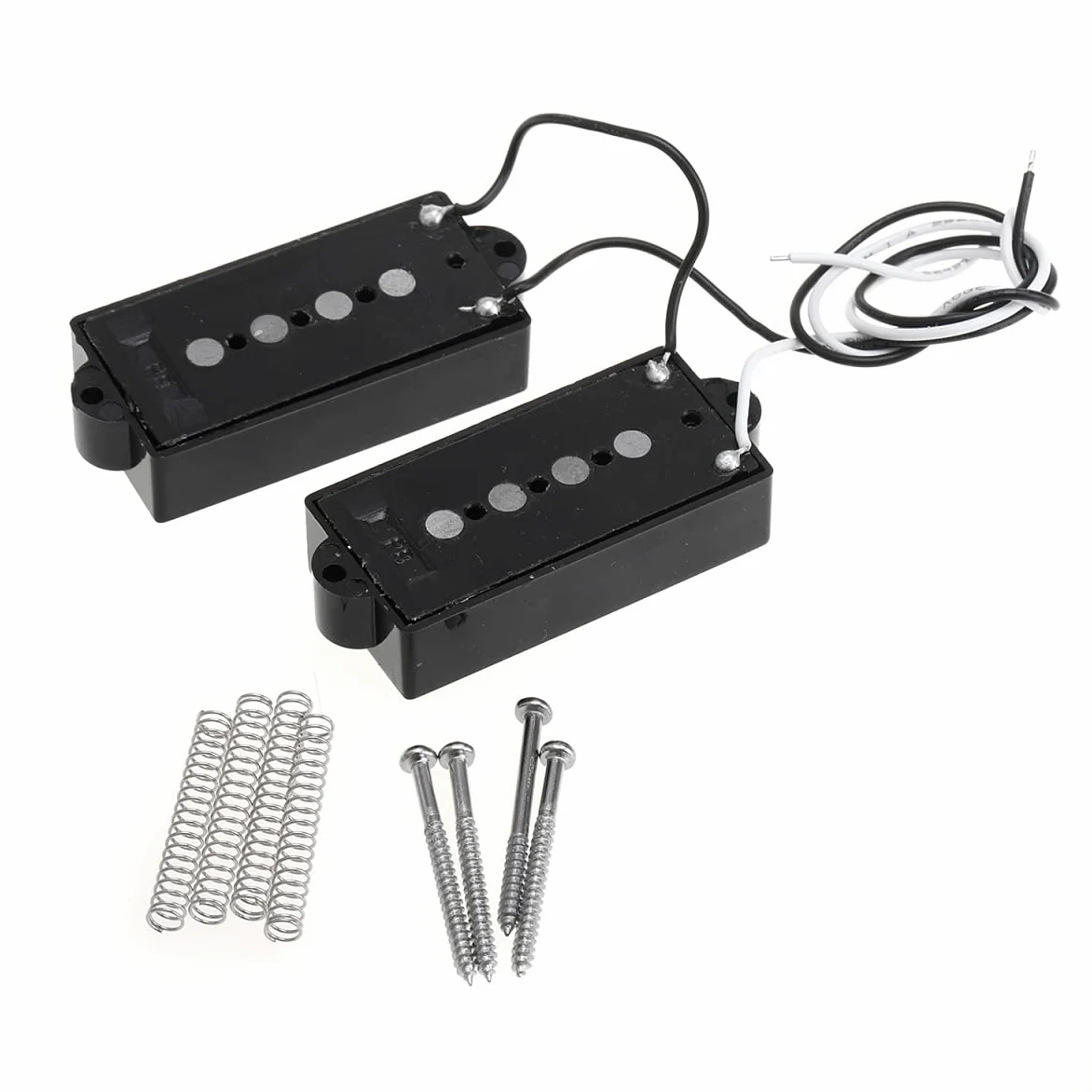 Wilkinson M-Serie WOPB Variable Gauss Alnico 5 Precision Bass Humbucker Tonabnehmer Vintage Ton Pickups Set für 4-Saiter PB-Style E-Bass, Schwarz