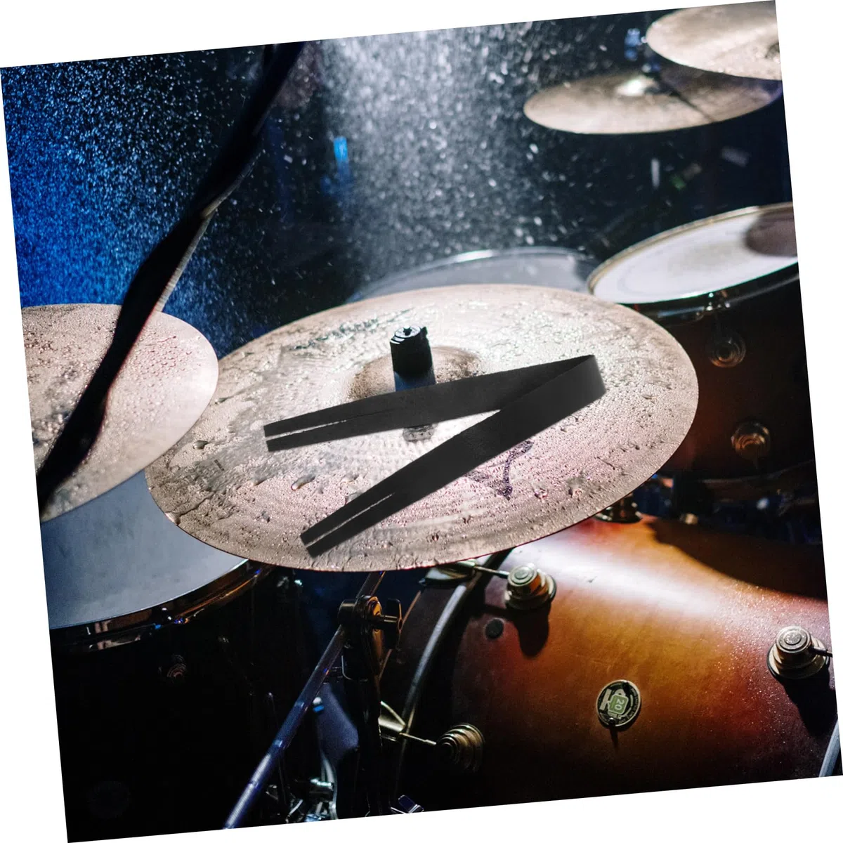 Milisten 2stücke Robuster Cymbal Strap Aus Rindsleder Stabile Halterung Für Musikinstrumente Schwarz Für Übungen Und Auftritte Verhindert Bewegung Der Hi-hat Und Verbessert Die