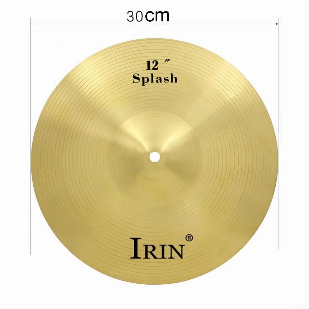 SPORTARC Brass Cymbals Percussion Splash Crash Hi-Hat Becken Frame Drum Becken für Anfänger Profispieler 12", 1401009410