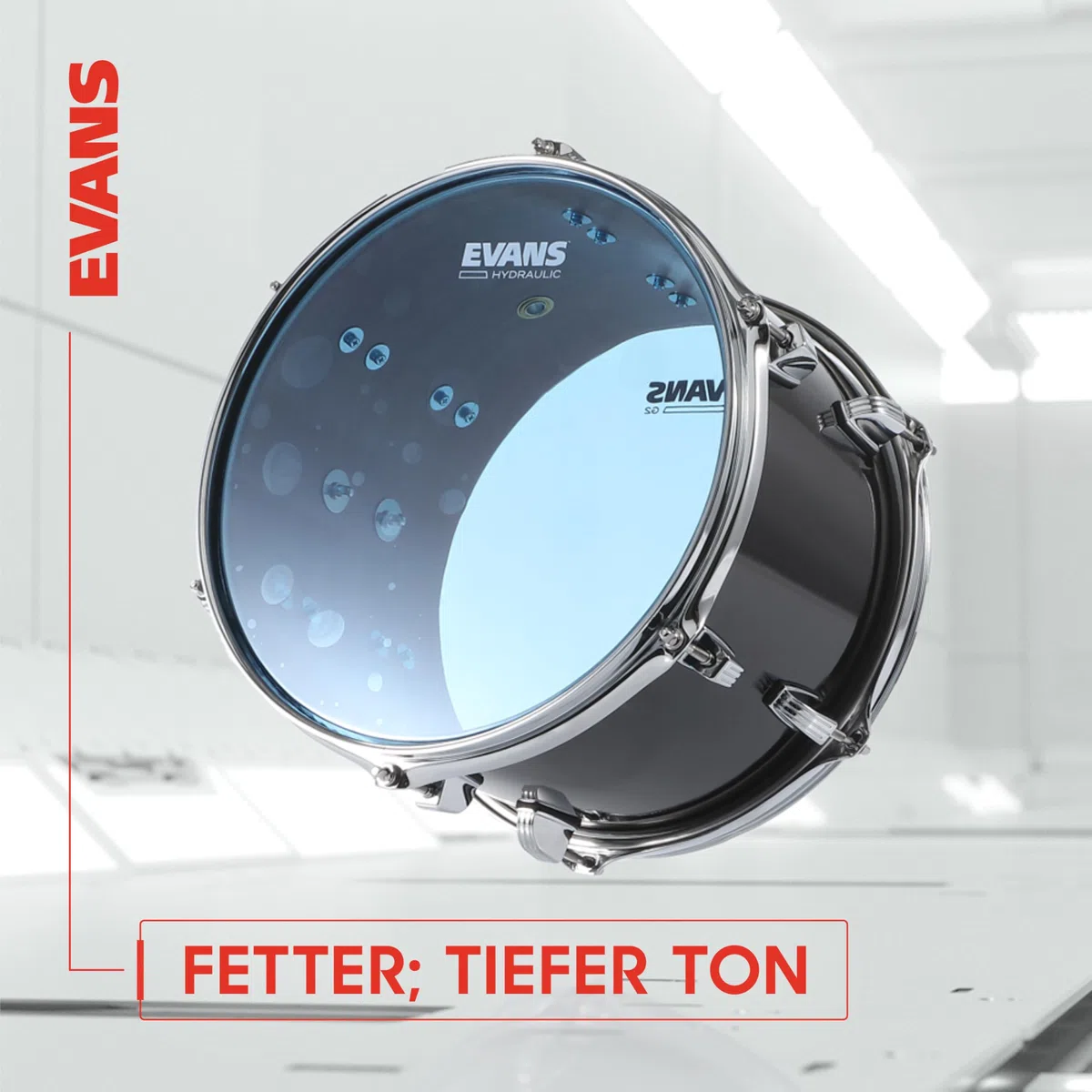 Evans Hydraulic Black 14", TT14HBG, Tom Batter