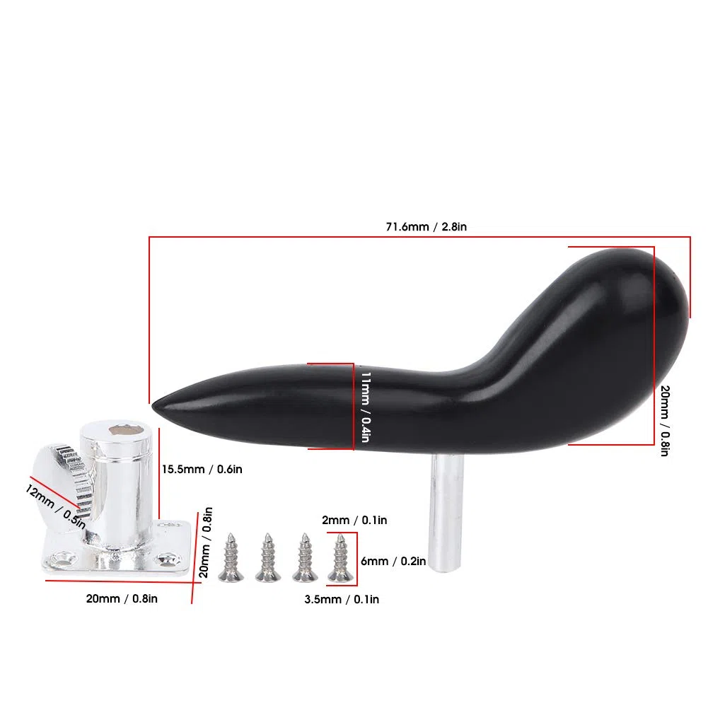Fagott-Handhalter, silberfarben, schwarz, industrielle Sattelstütze aus Kunststoff, lange Lebensdauer, ergonomischer Komfort, Griff, versilbert, einfache Installation, Entfernung,