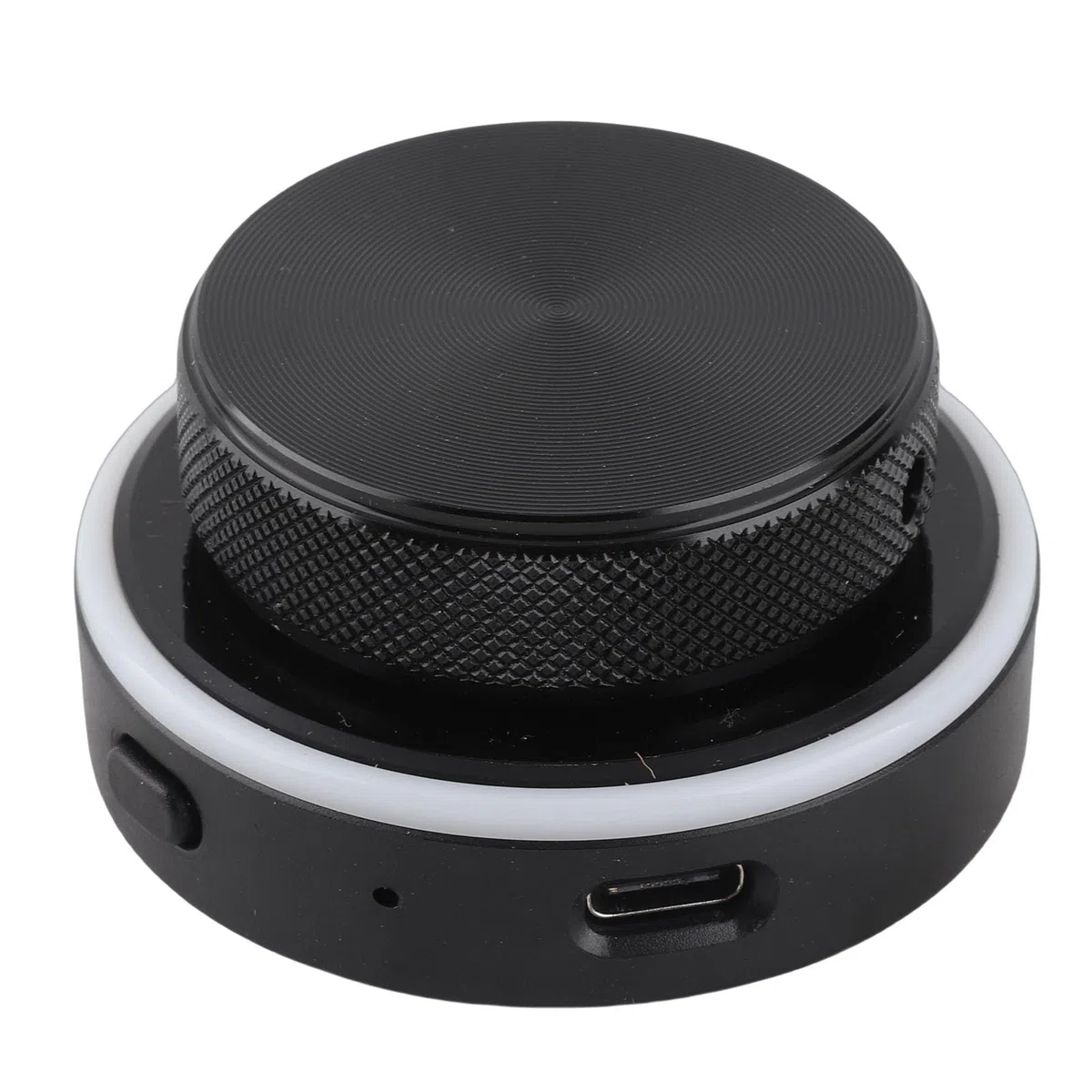 Greensen Drahtloser Knopfcontroller, Anpassbarer Mediensteuerungsknopf 5.0 2.4G USB C Kabelgebunden mit RGB-Beleuchtung für OS X HarmonyOS IOS