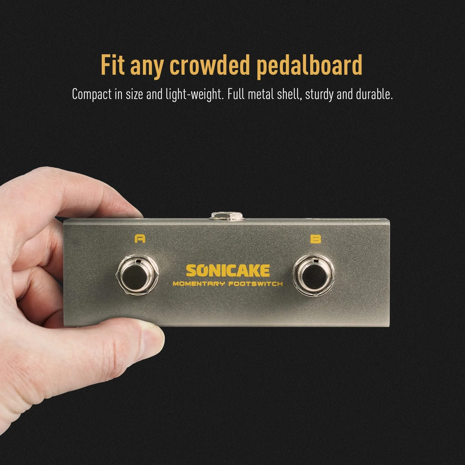 SONICAKE Dual Footswitch Pedal 2-Way Pedal 6.35mm Momentary Footswitch Controller mit TRS Kabel