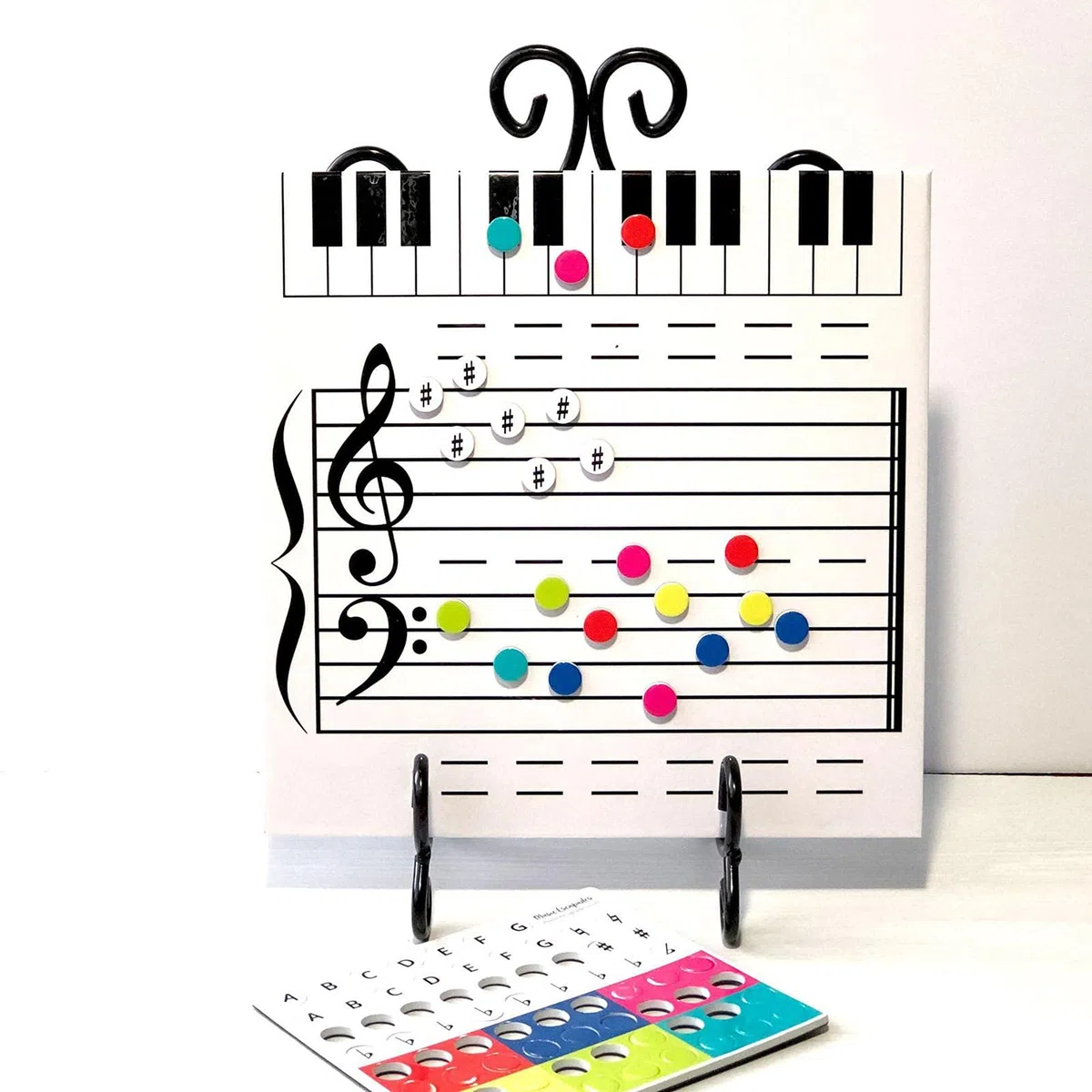 SWNY Music Staff Magnetisch, trocken abwischbar Music Staff Lap Whiteboard, löschbare Tafel, Flexibles und langlebiges Whiteboard, 9,84 x 9,84 Zoll