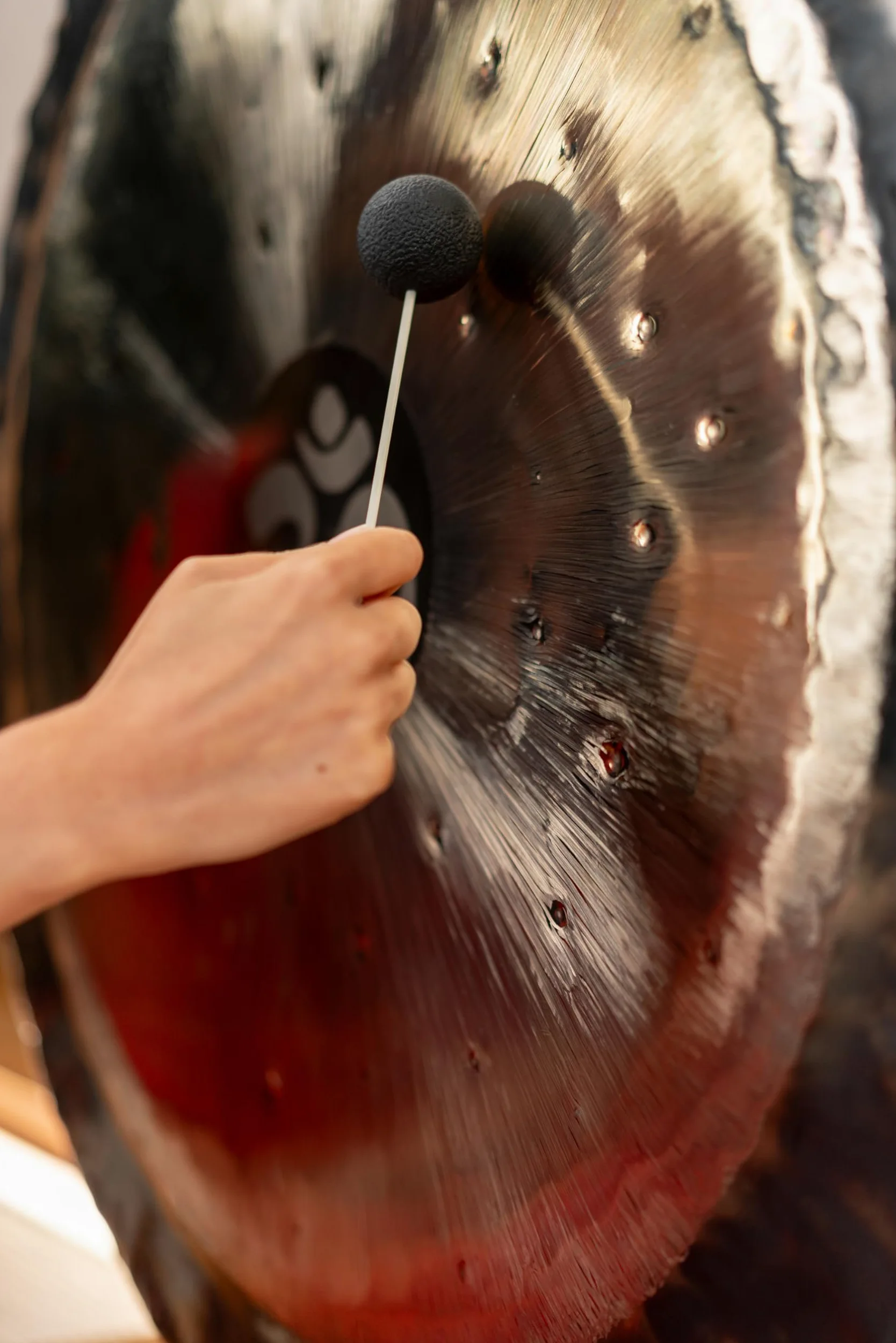 Sonic Energy Gong Resonant Mallet – Gong Reiber mit 40 mm Durchmesser – Schlägel mit Gummikopf – Für Gongspieler, Percussion, Meditation (G-RM-40)