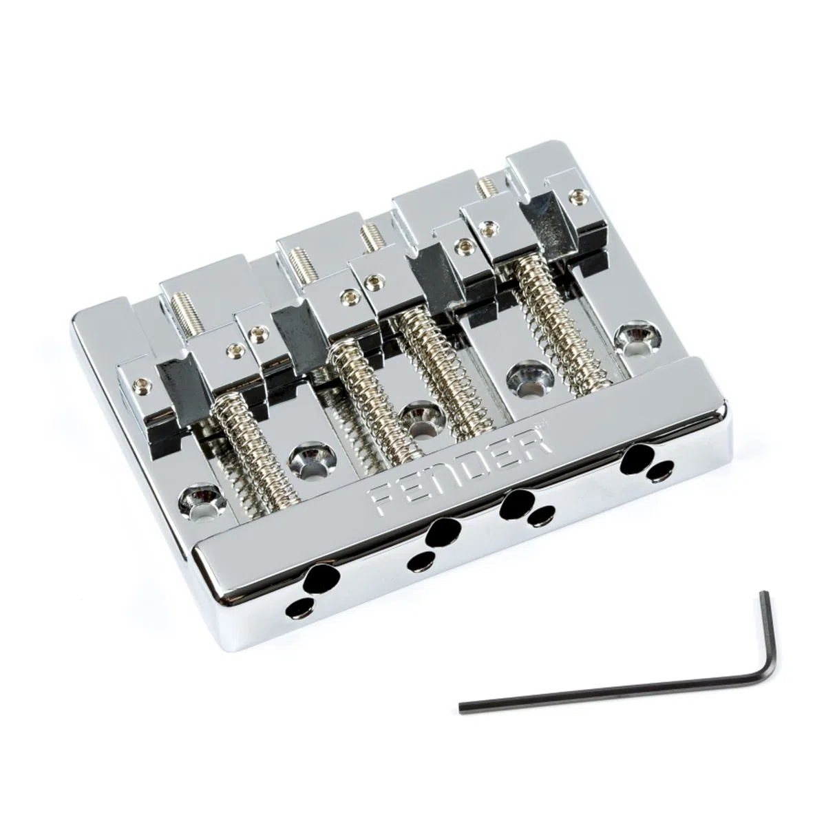 Fender 994407000 Himass 4-Saiten-Basssteg mit Zinksätteln, Chrom