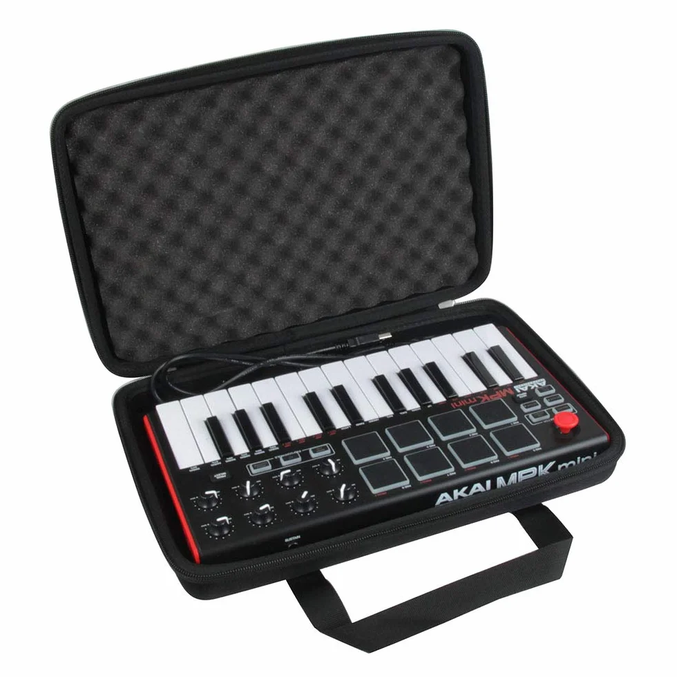Hart Reise Fall für Akai Professional MPK Mini MKII Portables 25-Tasten-USB-MIDI-Keyboard von Hermitshell