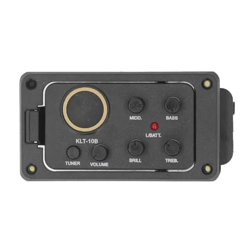 Akustisk Gitarr Förförstärkare med 4-Band EQ Equalizer, Piezo Pickup, LCD-Display för Förbättrad Tonstyrning