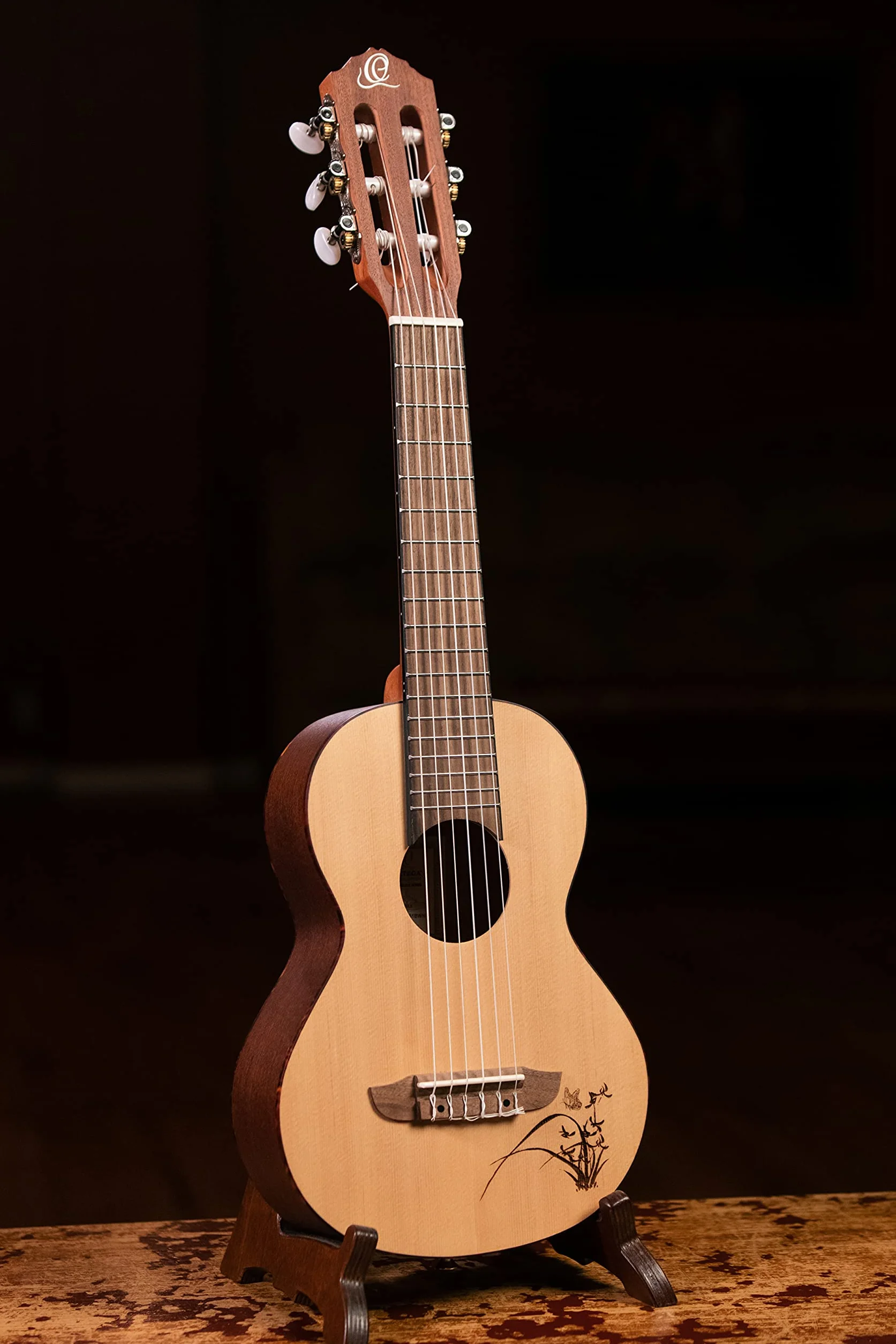 Ortega Guitars Mini Reise Gitarre – Mini Travel Series – Fichte, Mahagoni, Natur (RGL5)