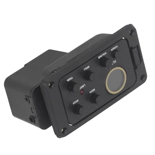 Akustisk Gitarr Förförstärkare med 4-Band EQ Equalizer, Piezo Pickup, LCD-Display för Förbättrad Tonstyrning