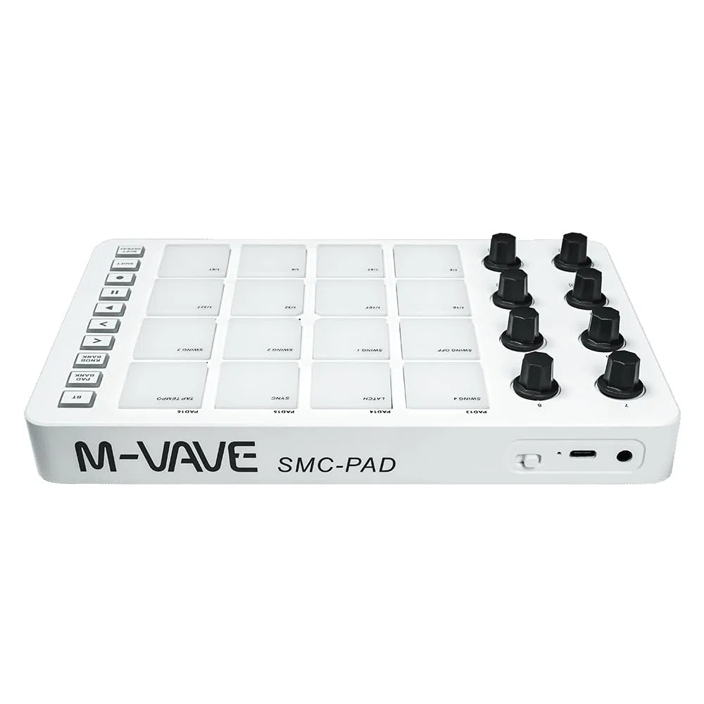 M-VAVE PAD USB-MIDI-Pad-Controller – Kompaktes Beat-Pad mit anschlagdynamischen Pads für DAW, Drum-Programmierung und Musikproduktion