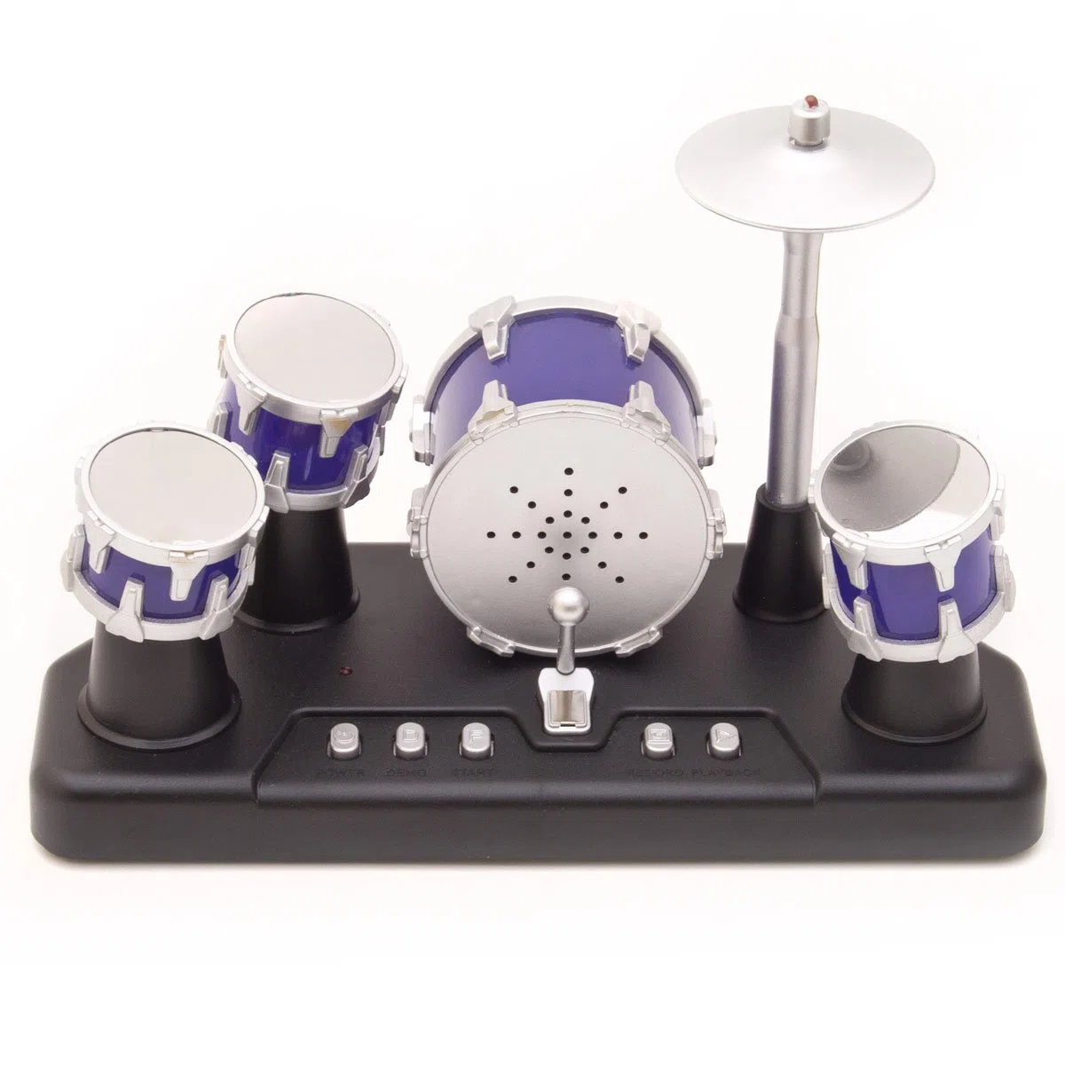 GOODS+GADGETS Elektrisches Mini Schlagzeug - Elektronische Micro Finger-Drums mit Aufnahmefunktion Mini Drum-Kit zum spielen mit den Fingern