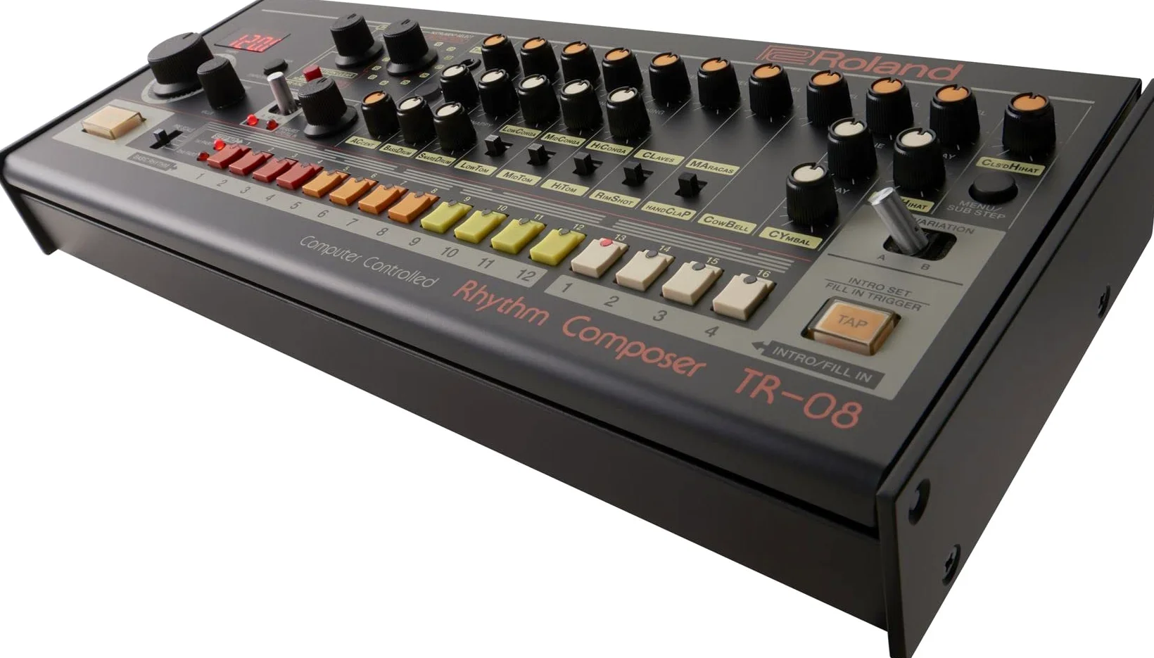 Roland TR-08 Rhythm Composer Drum Machine - Ultra-kompakte Neuinterpretation der legendären TR-808 Drum Machine