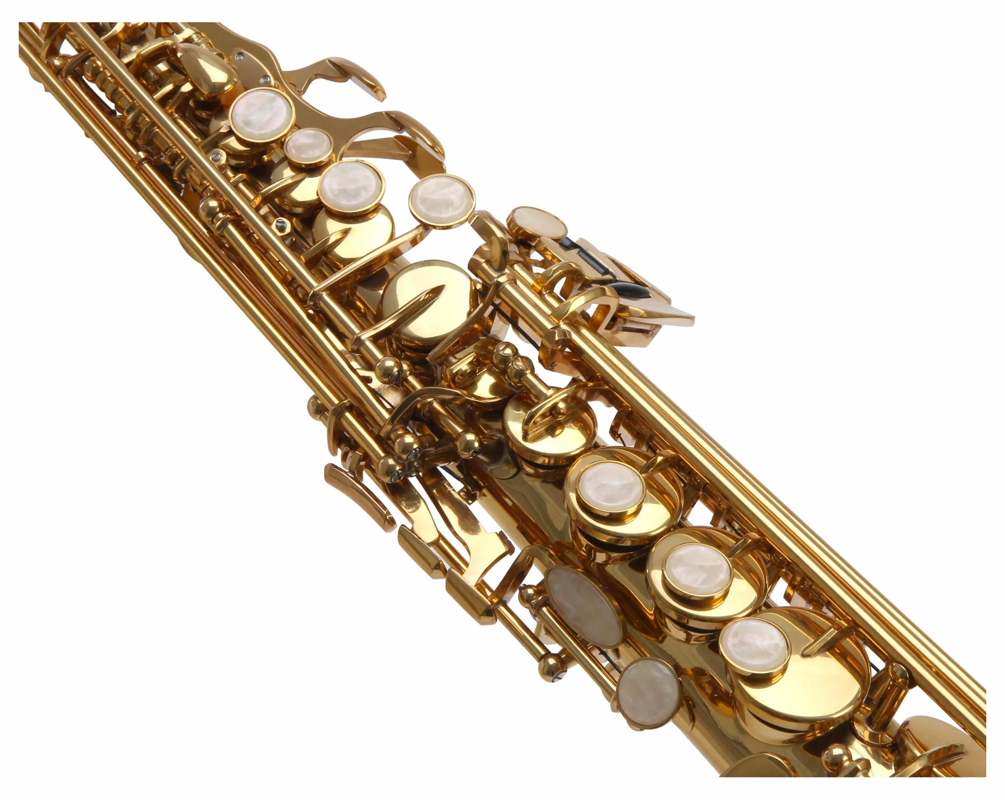 Classic Cantabile Winds SS-450 Bb Sopransaxophon (Messing, klarlackiert, Hoch-Fis-Klappen, ergonomische Klappenmechanik)