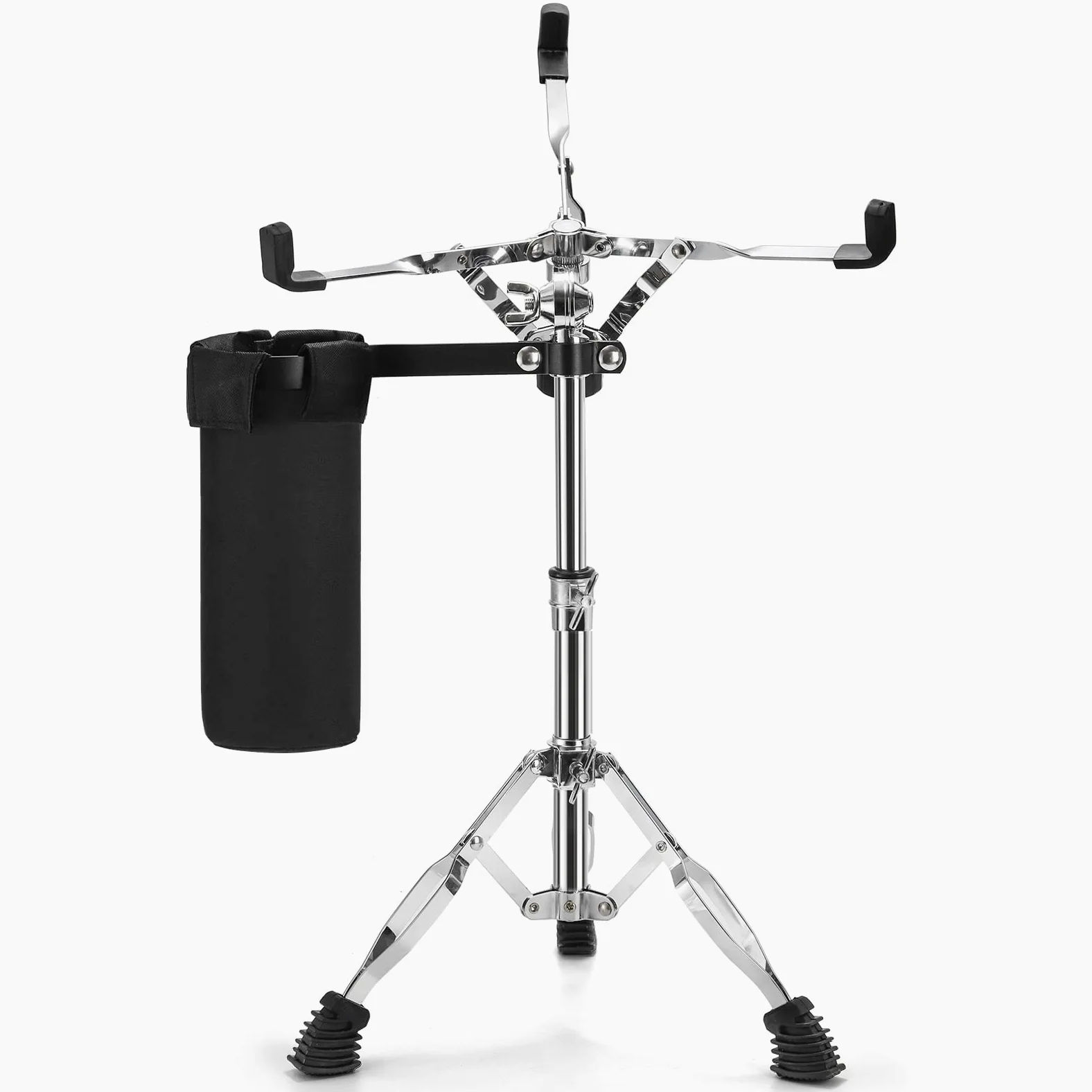 Youeon, Schnarrtrommelständer mit Halter für Schlagzeugstöcke, doppelt verstärkter Stativ-Schnarrtrommelständer, geeignet für Schnarrtrommeln von 25,4 cm bis 35,6 cm, Drum Pad, verstellbare Höhe von