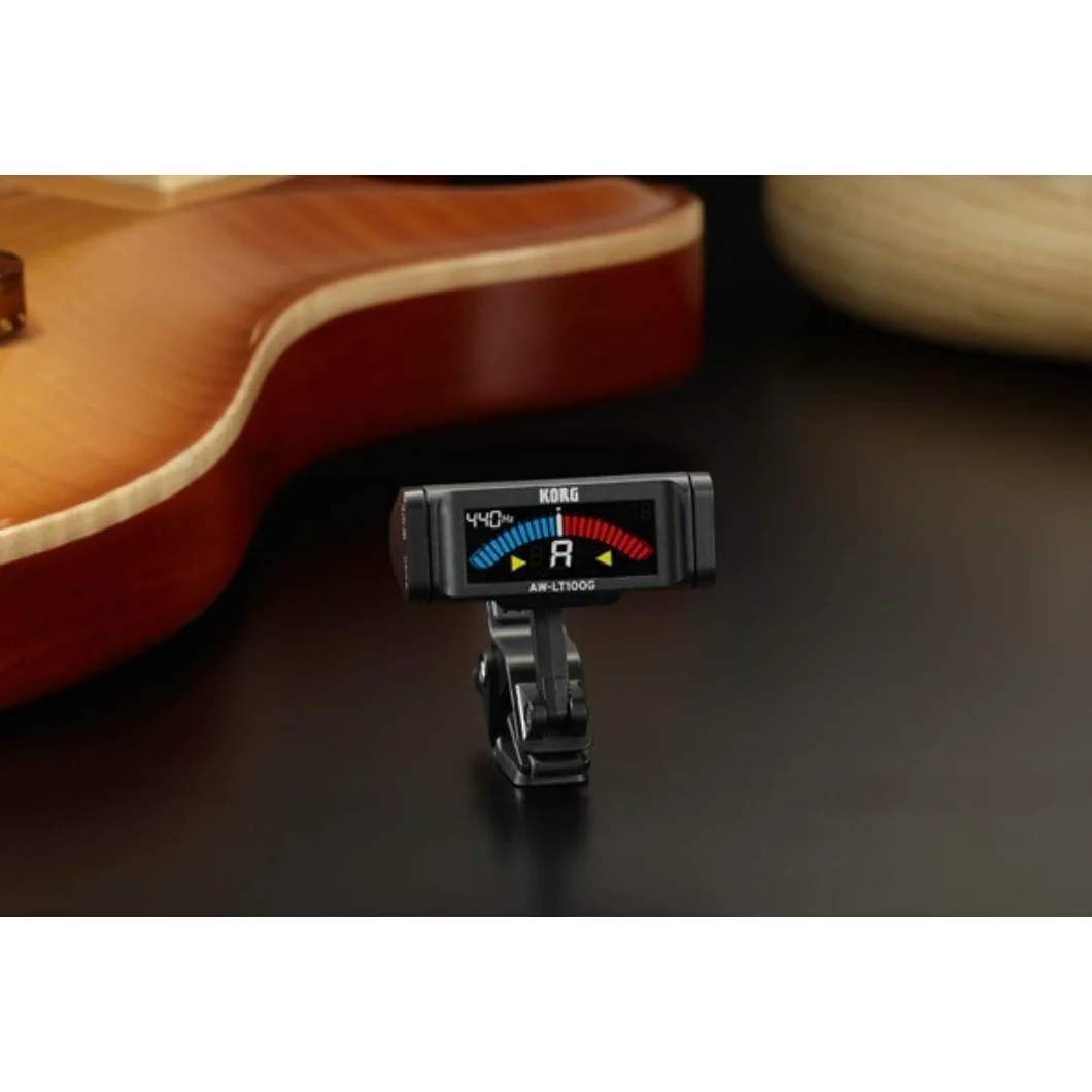 KORG Stimmgerät AWLT100-G Gitarre, E-Gitarre, Akustikgitarre, chromatische, Clip-Tuner mit Kalibrierfunktion, schwarz