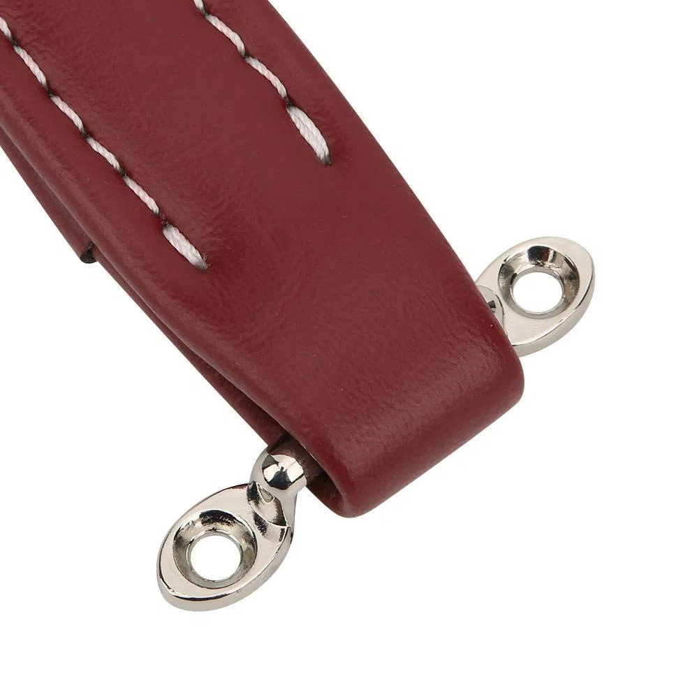VBESTLIFE PU-Lederverstärkergriff, grob strukturierter geprägter Gitarrenlautsprechergriff für Gitarrenverstärker Audiogeräte (bräunlich rot, 6,35 mm Klinke, 85g, 210 x 61 mm/8,3 x 2,4 Zoll)