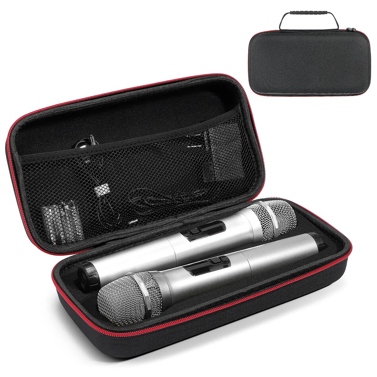 Milisten Mikrofon Tasche for JBL: Partybox Mikrofontasche Wireless Mikrofon kabellos Mikrofonkoffer Mic Box Kabellose Mikrofon-Hülle, Tragetasche für Outdoor-Reisen, Kabellose-30 * 15CM (Nur Tasche)