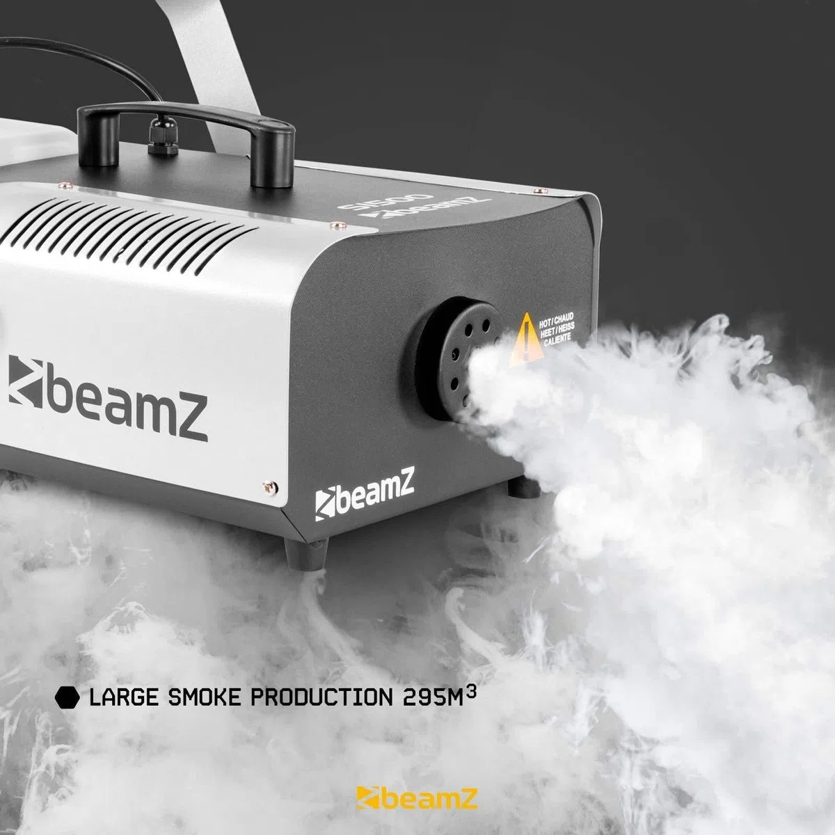 BeamZ S1500 MKII Nebelmaschine 1500 Watt Fogger, Party Rauchmaschine, Fog Machine mit Intervall Timer, 2,5 Liter Tank, Disco Smoke Machine für DJs, Nebelmaschine Halloween, Hochzeiten, Partys