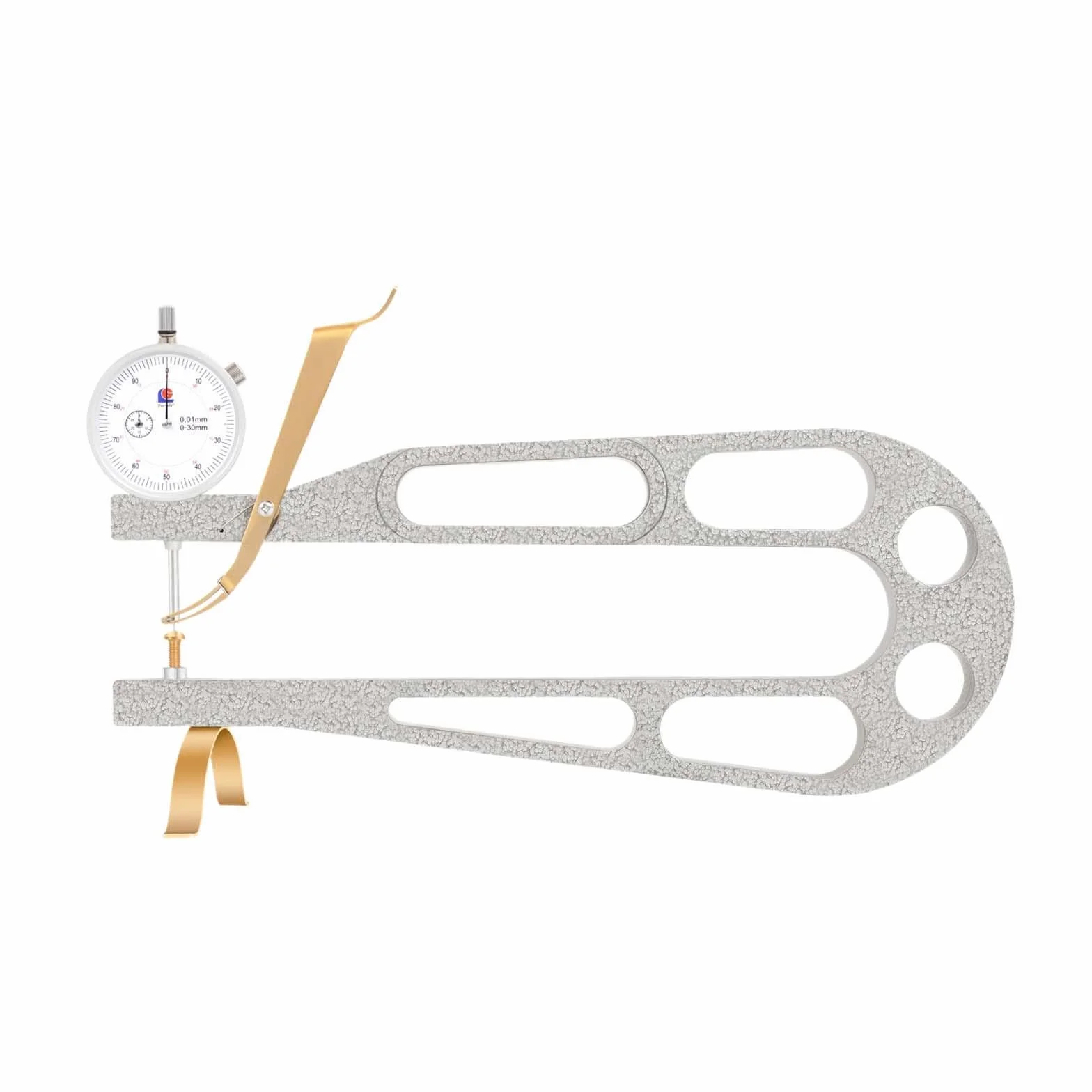 Präzisions Dickenmessgerät für Geigen (0–10 mm) mit Messuhr für Geigenbauer und Handwerker. Genauigkeit: 0,01 mm.