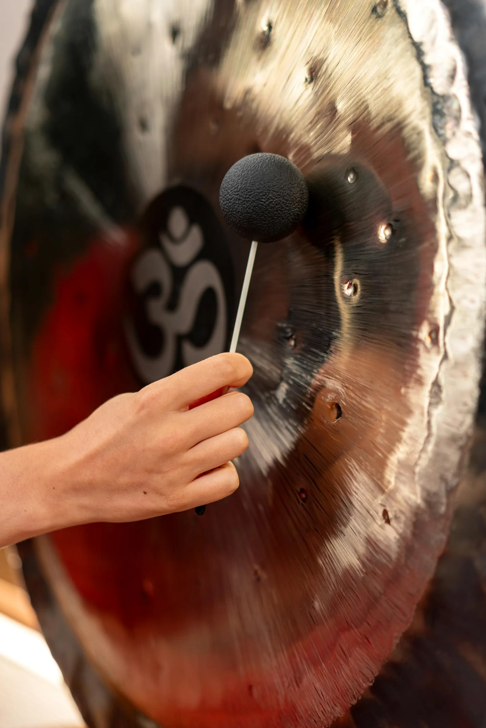 Sonic Energy Gong Resonant Mallet – Gong Reiber mit 50 mm Durchmesser – Schlägel mit Gummikopf – Für Gongspieler, Percussion, Meditation (G-RM-50)