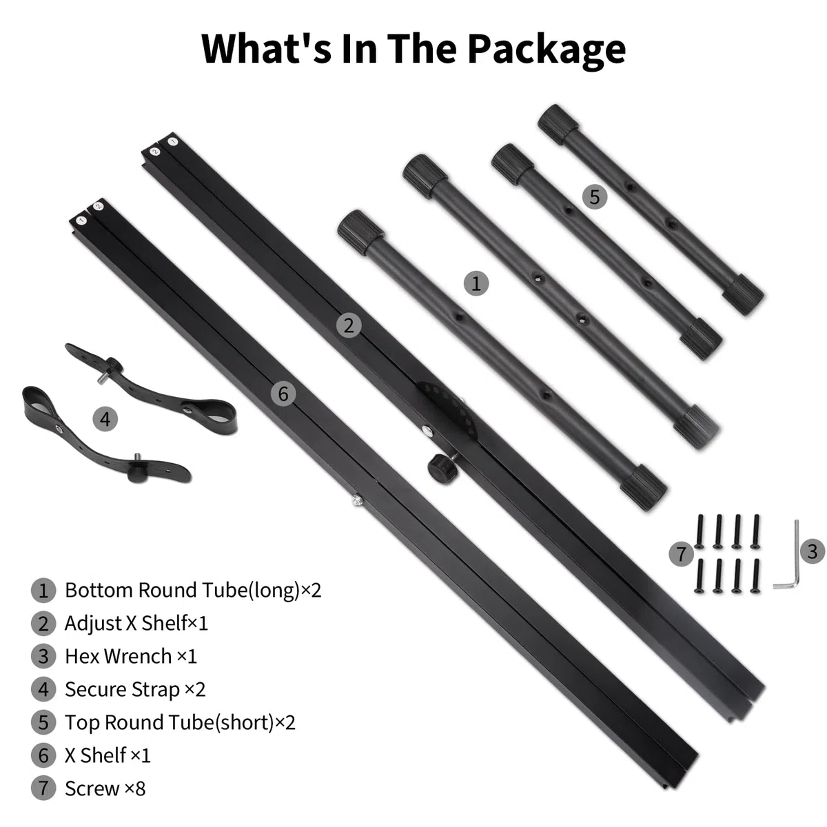 Keyboardständer für E-Pianos,X-förmig Doppelstrebiger E-Piano Ständer mit Verriegelungsriemen und Schnellspannmechanismus,Keyboard Ständer verstellbar 32 cm bis 97 cm für 54 61 76 88 Tasten (Schwarz)