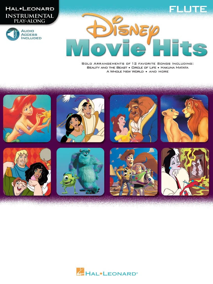 Disney Movie Hits - Flute - Instrumental Play-Along | Notenbuch für Anfänger bis Fortgeschrittene | Songbook für Flöte zum Mitspielen | Flötennoten ... zum Üben: Instrumental Play-Along - Flute