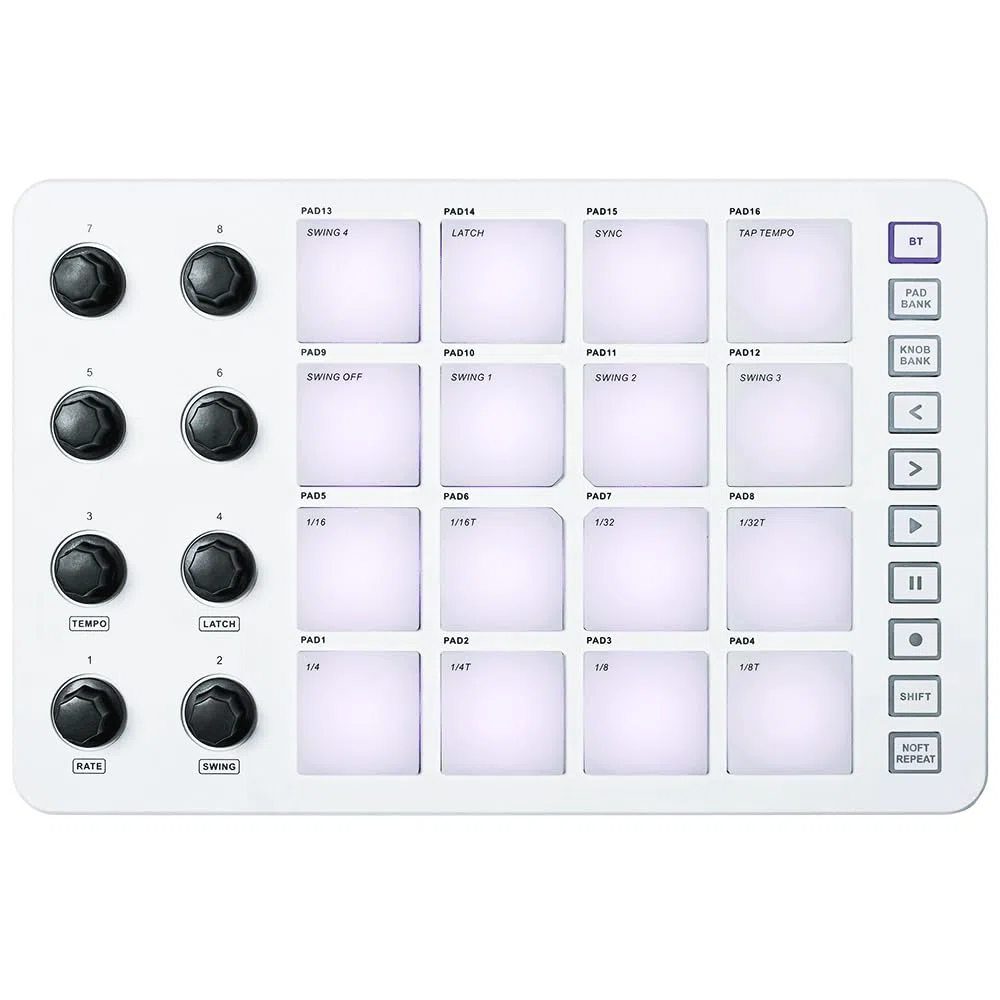 M-VAVE PAD USB-MIDI-Pad-Controller – Kompaktes Beat-Pad mit anschlagdynamischen Pads für DAW, Drum-Programmierung und Musikproduktion