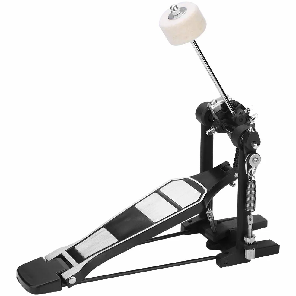 Bass Drum Kick, Black Drums Set Fußpedal Single Bass Dual Pedal Fußkick Percussion Chain Drive Drum Set Zubehör