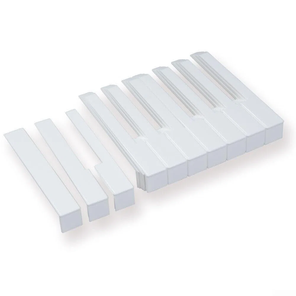 Weiß-schwarze Klaviertasten, Klaviertasten-Set, Ersatz-Tuning-Reparatur-Komplett-Set mit Vorderseite für universellen Klavier-Ersatz zum Selbermachen (52 weiße Tasten), 1178924852