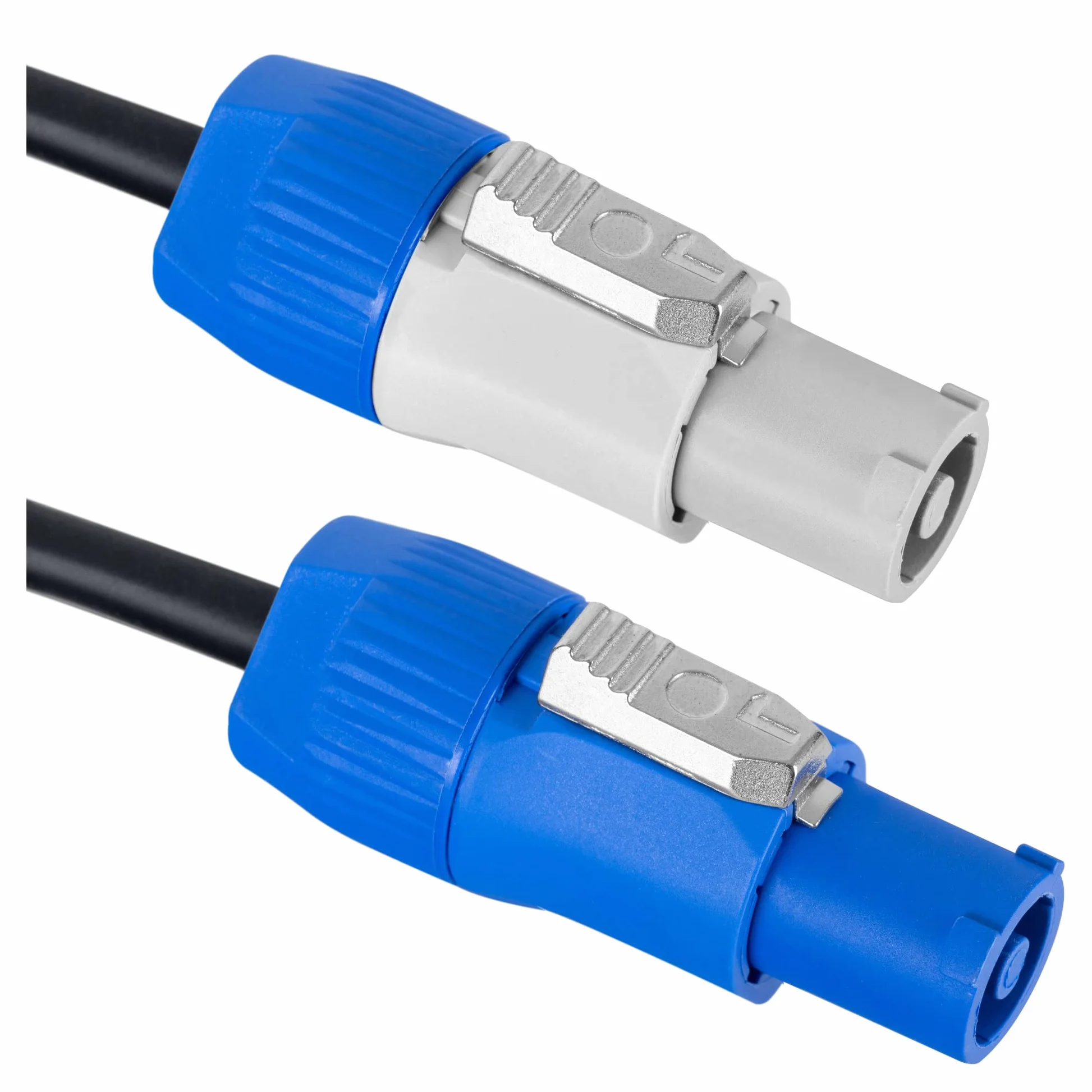 Pronomic Power Twist 2.5 Stromkabel Set - 2 Kabel zur Stromversorgung von Aktiv-Lautsprechern und Scheinwerfern - PowerCon-kompatible Stecker - Kabel (H05VV-F) m. 3X 1,5 mm² - Länge: 2,5 m - Schwarz