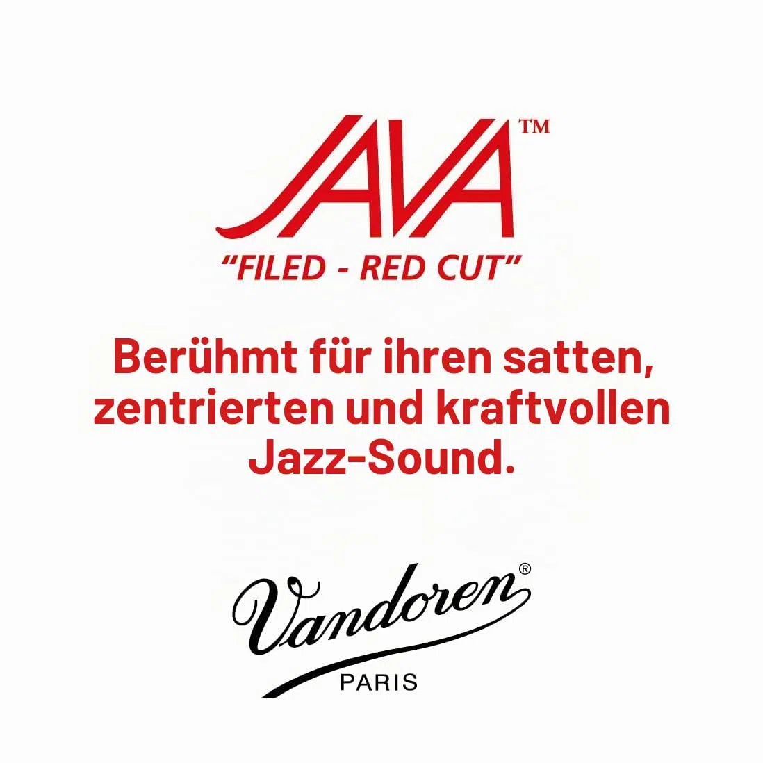 Vandoren SR2725R Java 5 Blätter für Tenorsaxophon 2.5 Rot