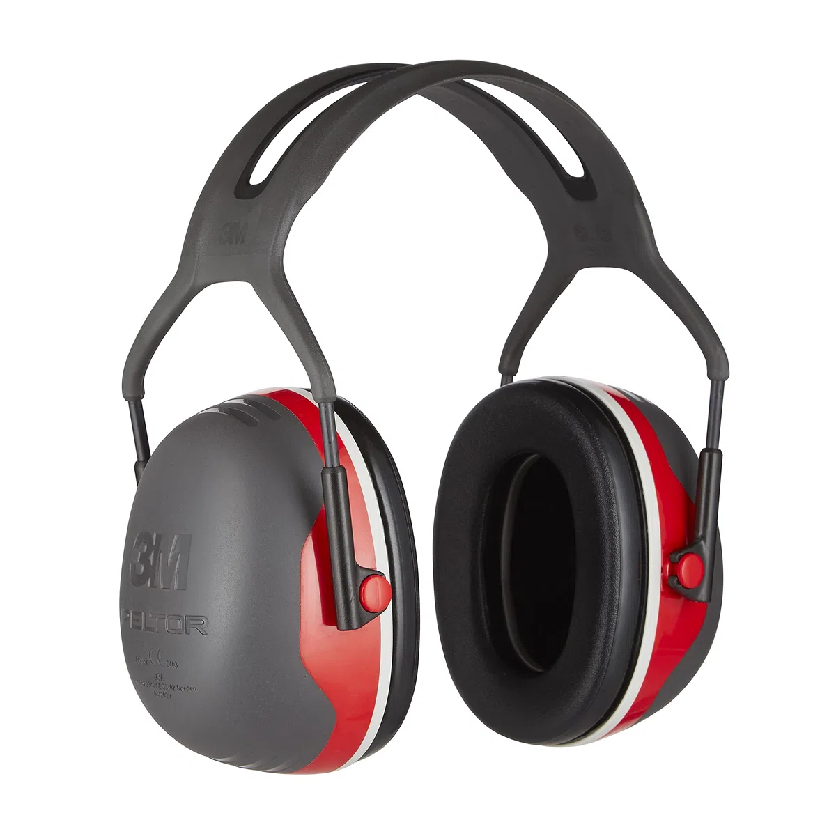 3M Peltor Premium Plus Ohrenschützer X3A mit Stirnband, Schwarz / Rot, 95 - 110 dB