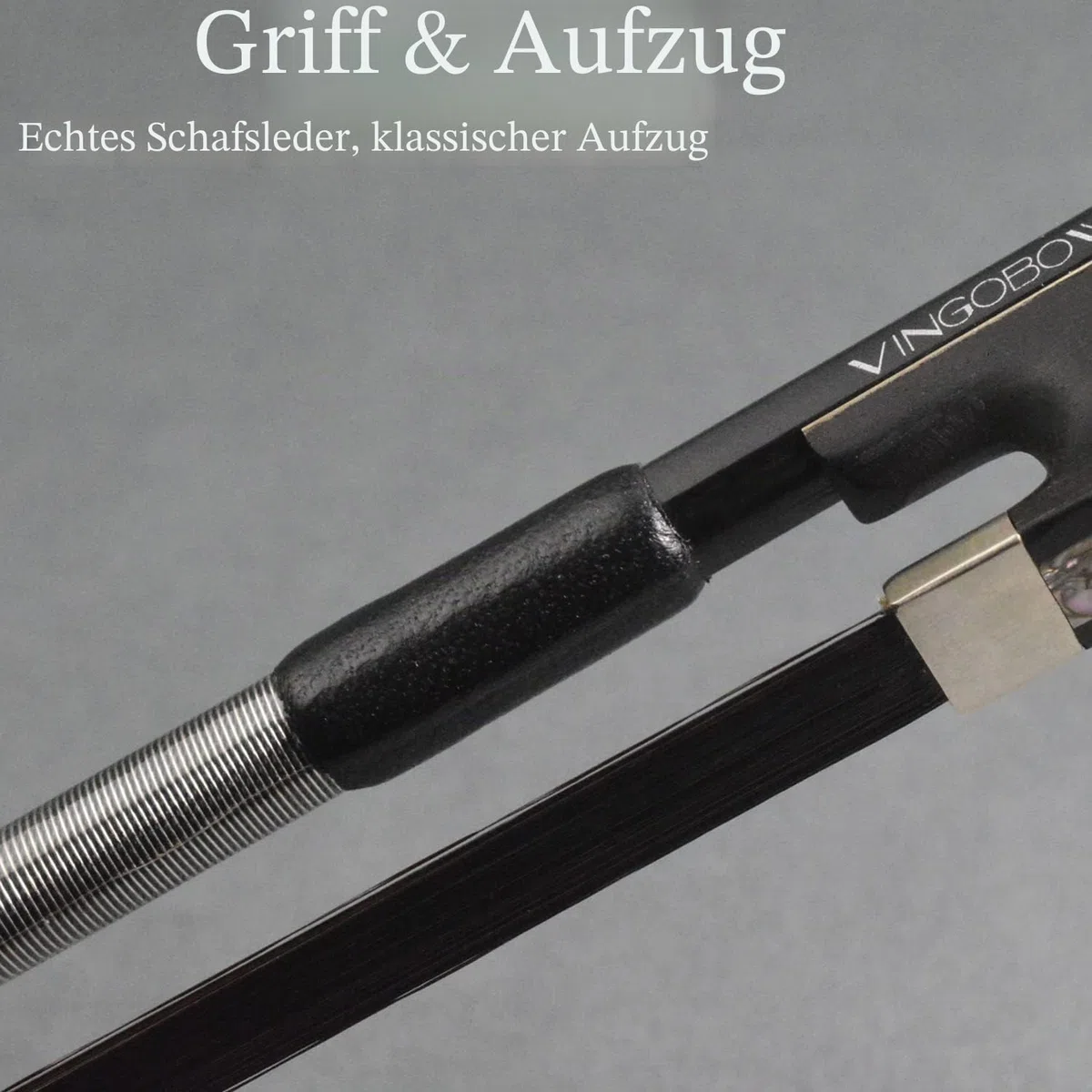 Geigenbogen Violine Geigen bogen Kohlefaser Carbon Bow Schwarzes Rosshaar für lauteren Klang 4/4