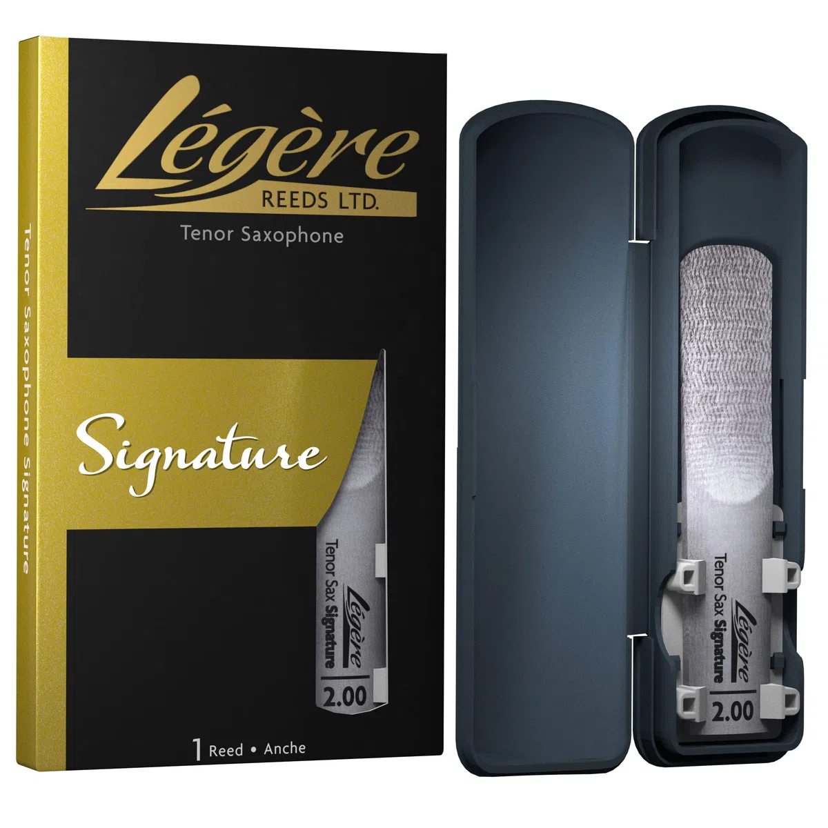 Légère Reeds - Tenorsaxophonblatt, Signature, Blattstärke 2.00 (TSG2.00) - Hochwertiges synthetisches Holzblasrohr