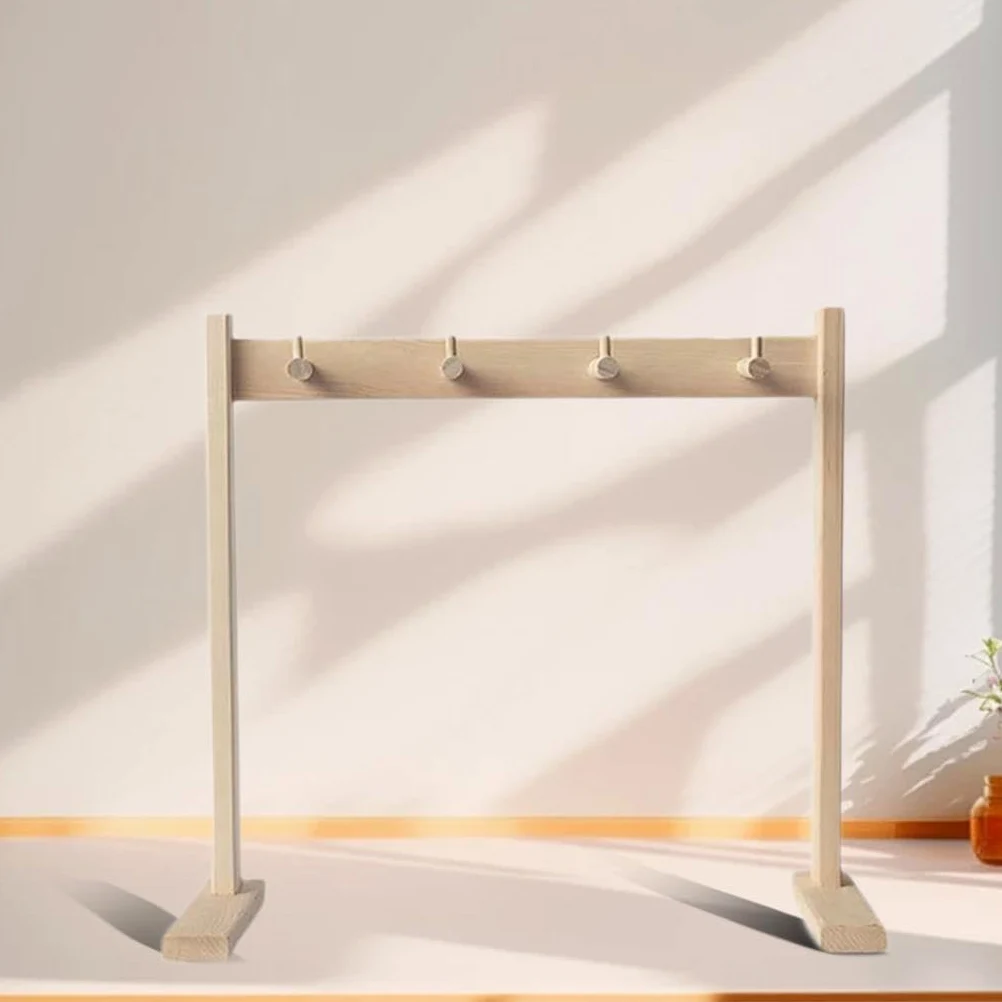 MagiDeal Wind Chime Stand Gong Stand hält 4 Chimes Mehrzweckprofi -Chime -Halter -Display -Rack für Schlafzimmer Tischteezimmer