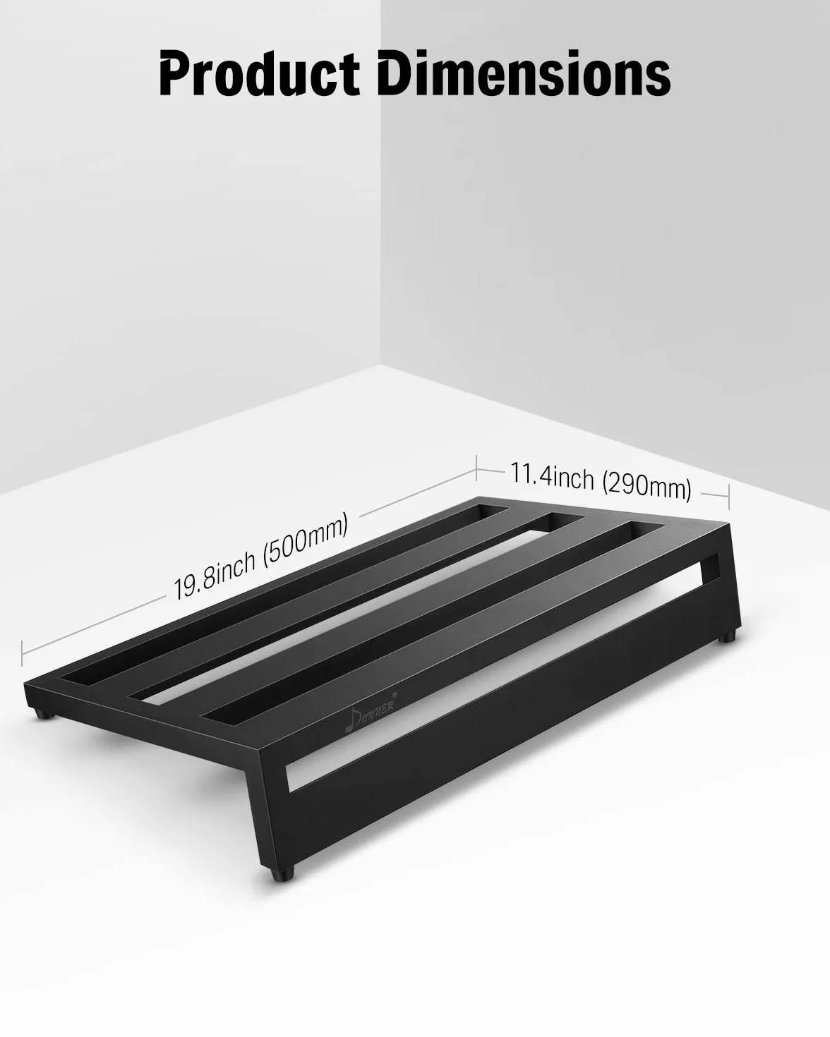 Donner Gitarre Pedal Board Case Aluminium Pedalboard mit Tasche, Gitarren Effektboard, 500 * 290 * 100mm, (DB-3)