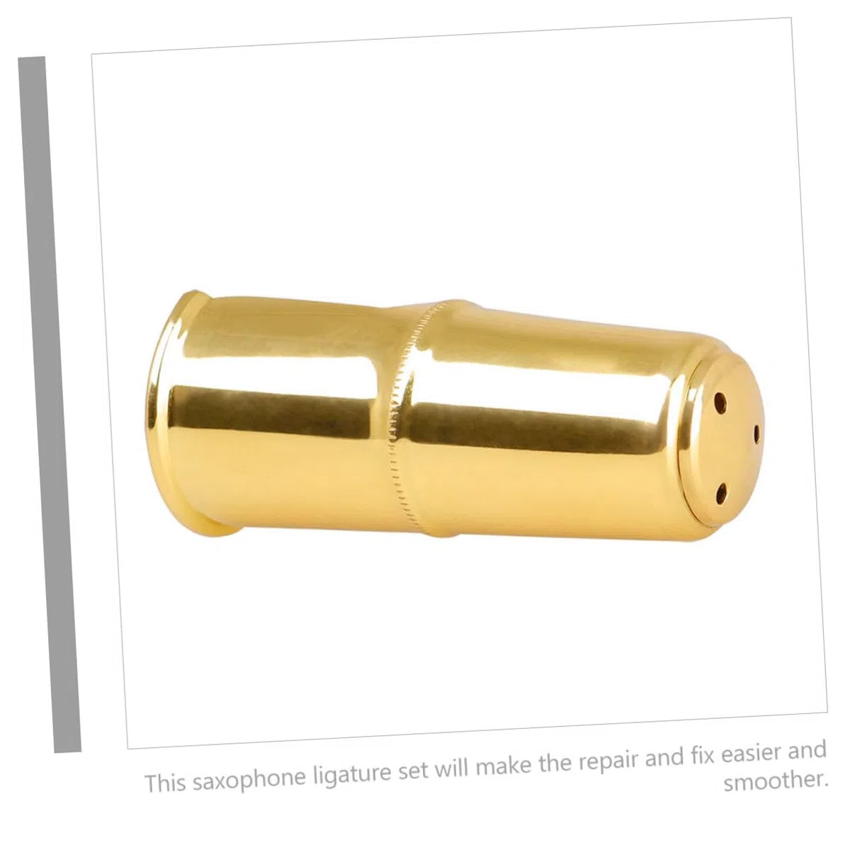 Baluue Alto Saxophon Ligaturkappe aus Messing Hochreaktiv und Robust Ersatzmundstück Zubehör für Tenor Saxophon mit Dekorativer Klemme