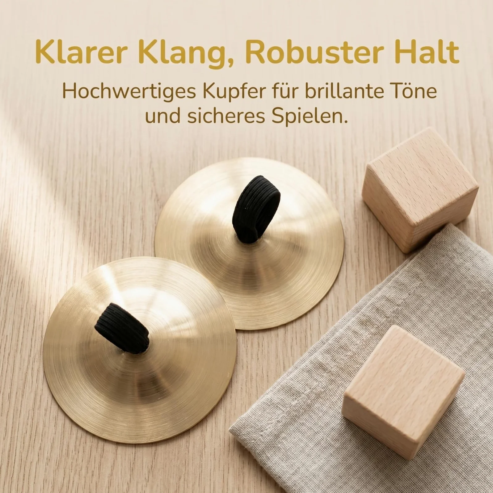 Vaguelly 10Er Set Fingerzimbeln Kupferbecken Für Kinder Musikinstrumente Bauchtanz Zubehör Mini Becken Mit Elastischem Band Für Rhythmus Training Und Hand-Percussion