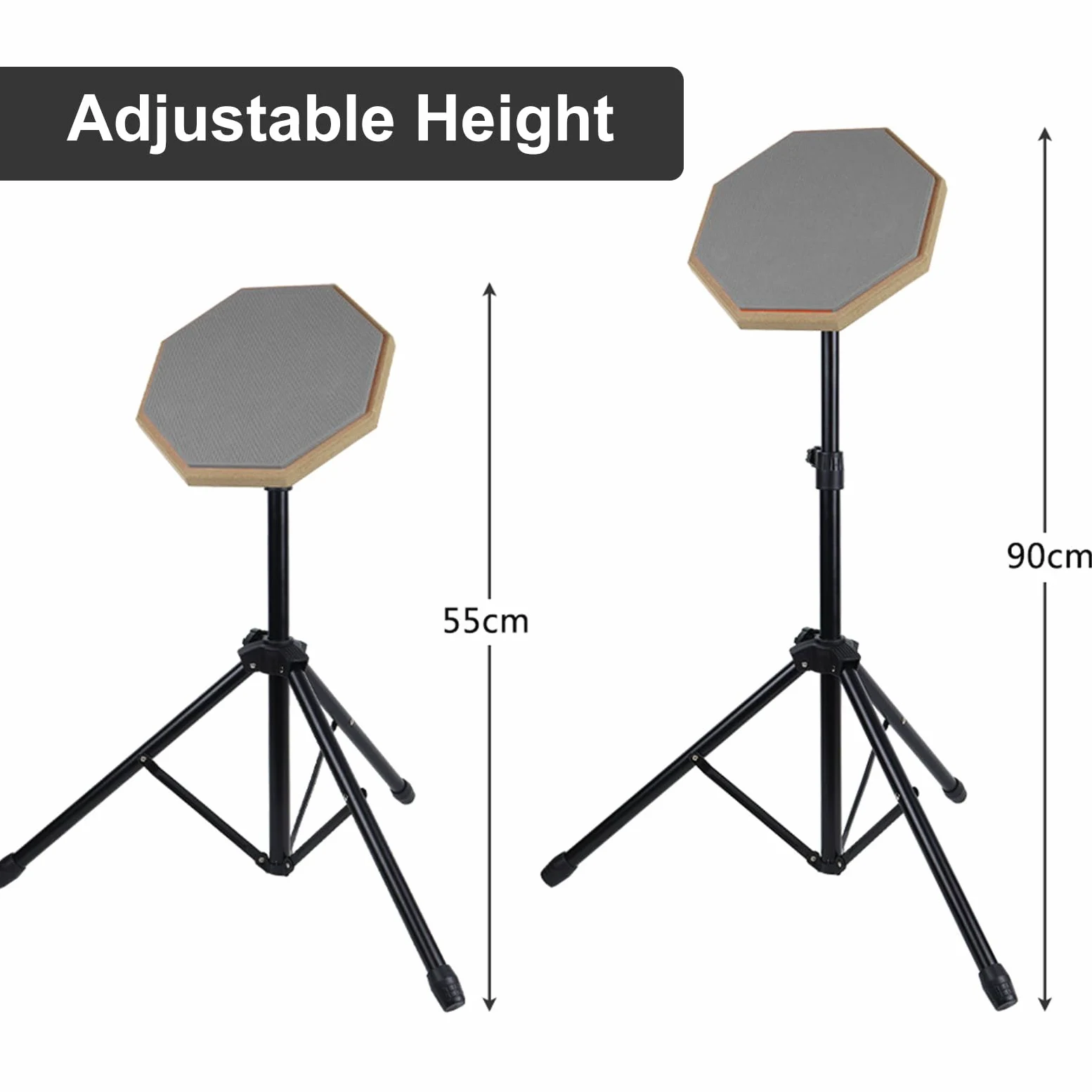 Drum Practice Pad, Schlagzeug Übungspad, Drum Pad Set, Leises Übungspad, Leises Übungs Drum Pad, Dumb Drum Practice Pad mit Massivholz Drumsticks, Regal und Übungspad Aufbewahrungstasche